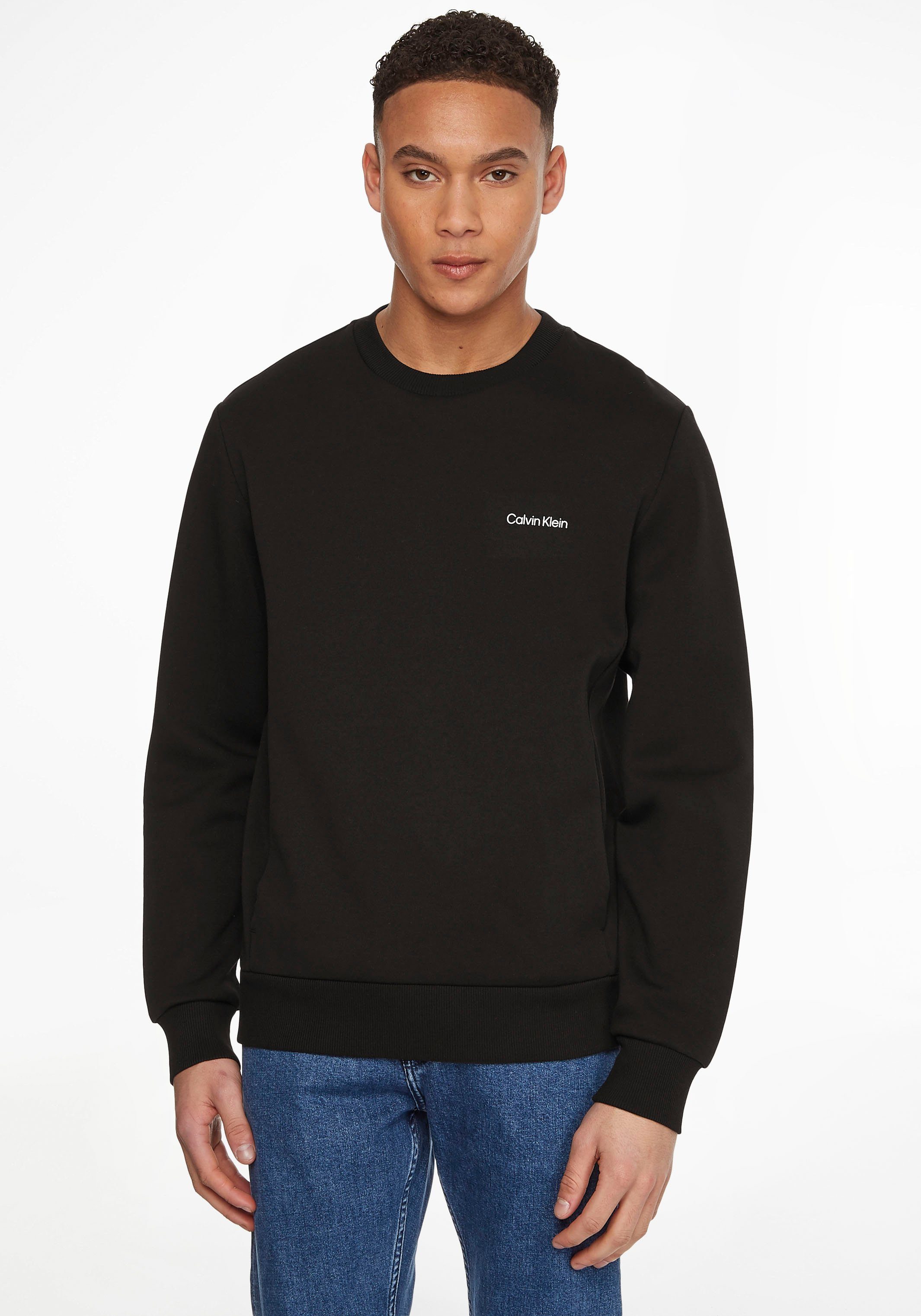 Calvin Klein Sweatshirt MICRO LOGO SWEATSHIRT schwarz