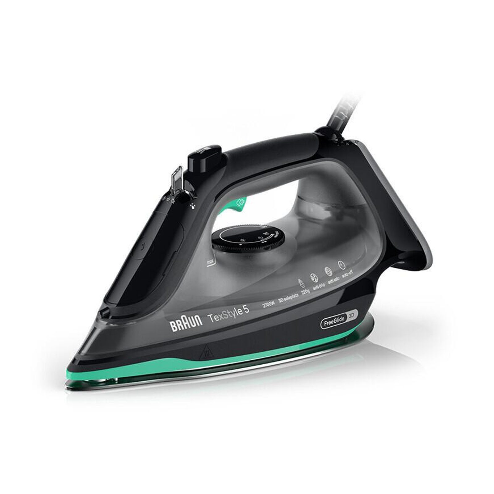 Braun Dampfbügeleisen SI 5277 GR TexStyle 5, Präzisionsspitze, EcoEinstellung, Turbo-Einstellung
