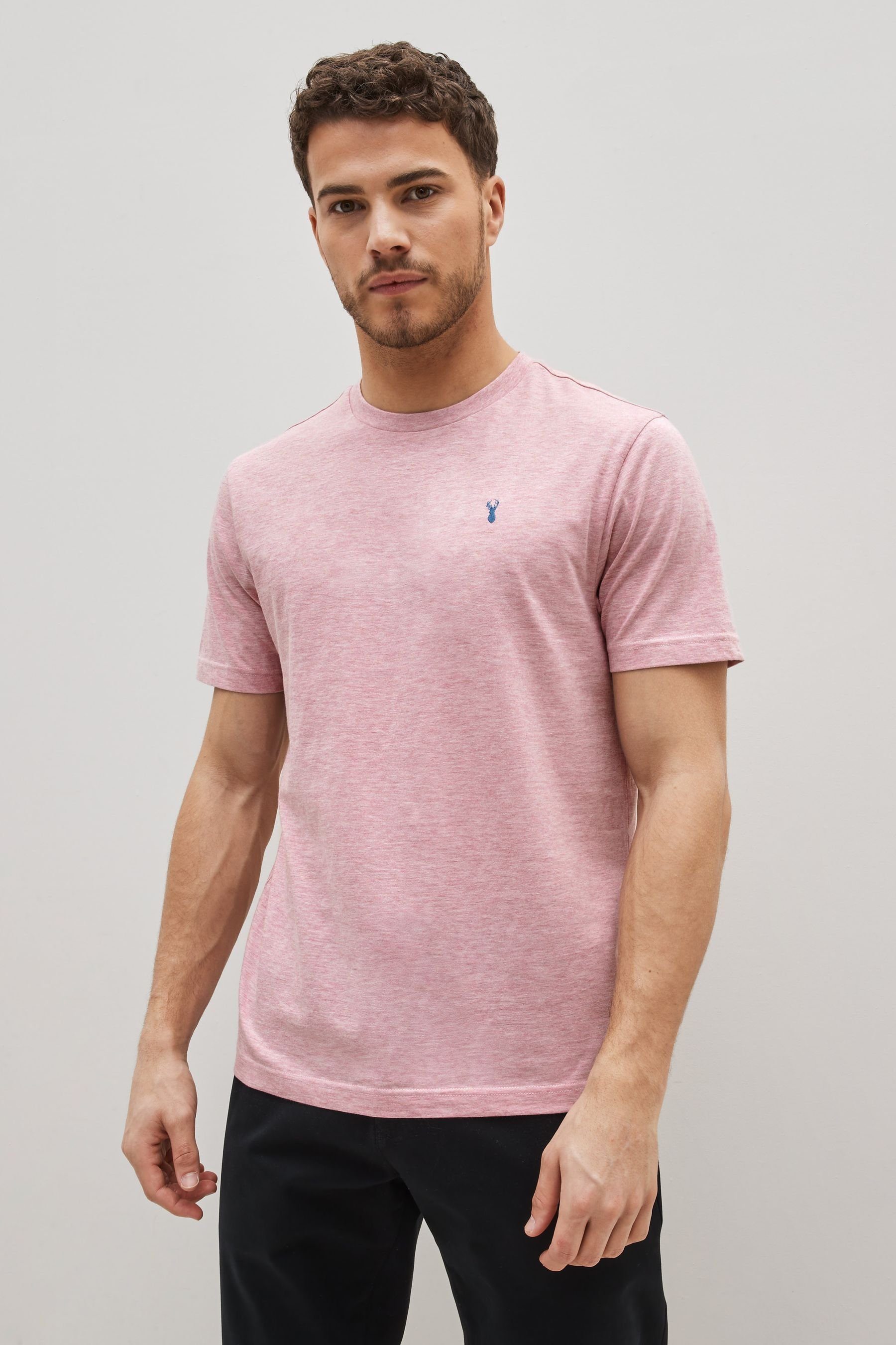 Regular-Fit Next T-Shirt Hirschmotiv Pink T-Shirt (1-tlg) mit im