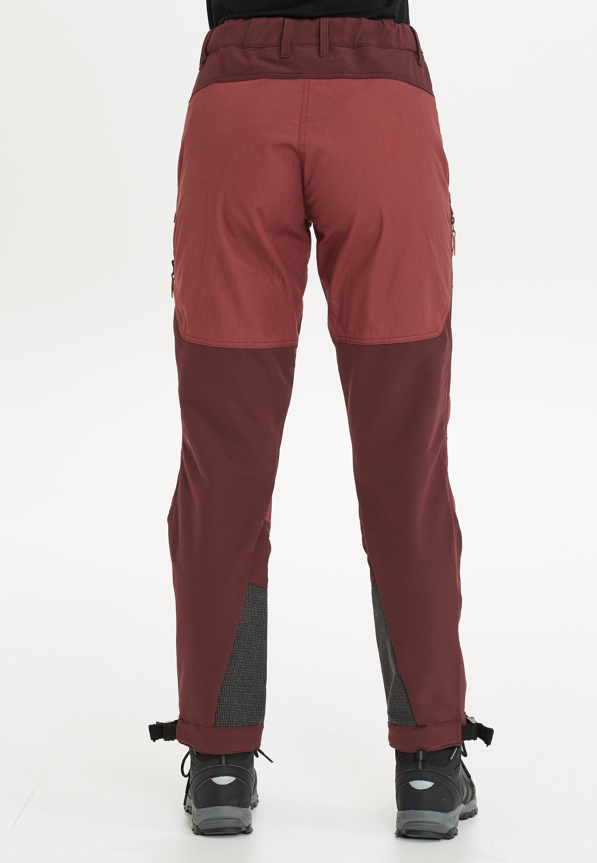 atmungsaktivem dunkelrot Anissy Softshellhose mit Material WHISTLER