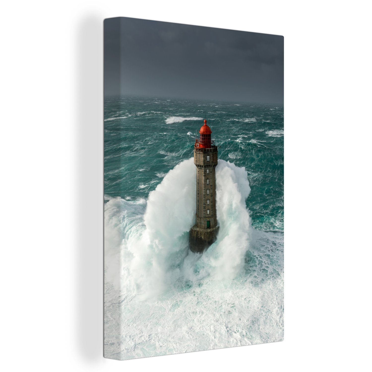 OneMillionCanvasses® Leinwandbild Der Leuchtturm von la Jument in Frankreic günstig online kaufen