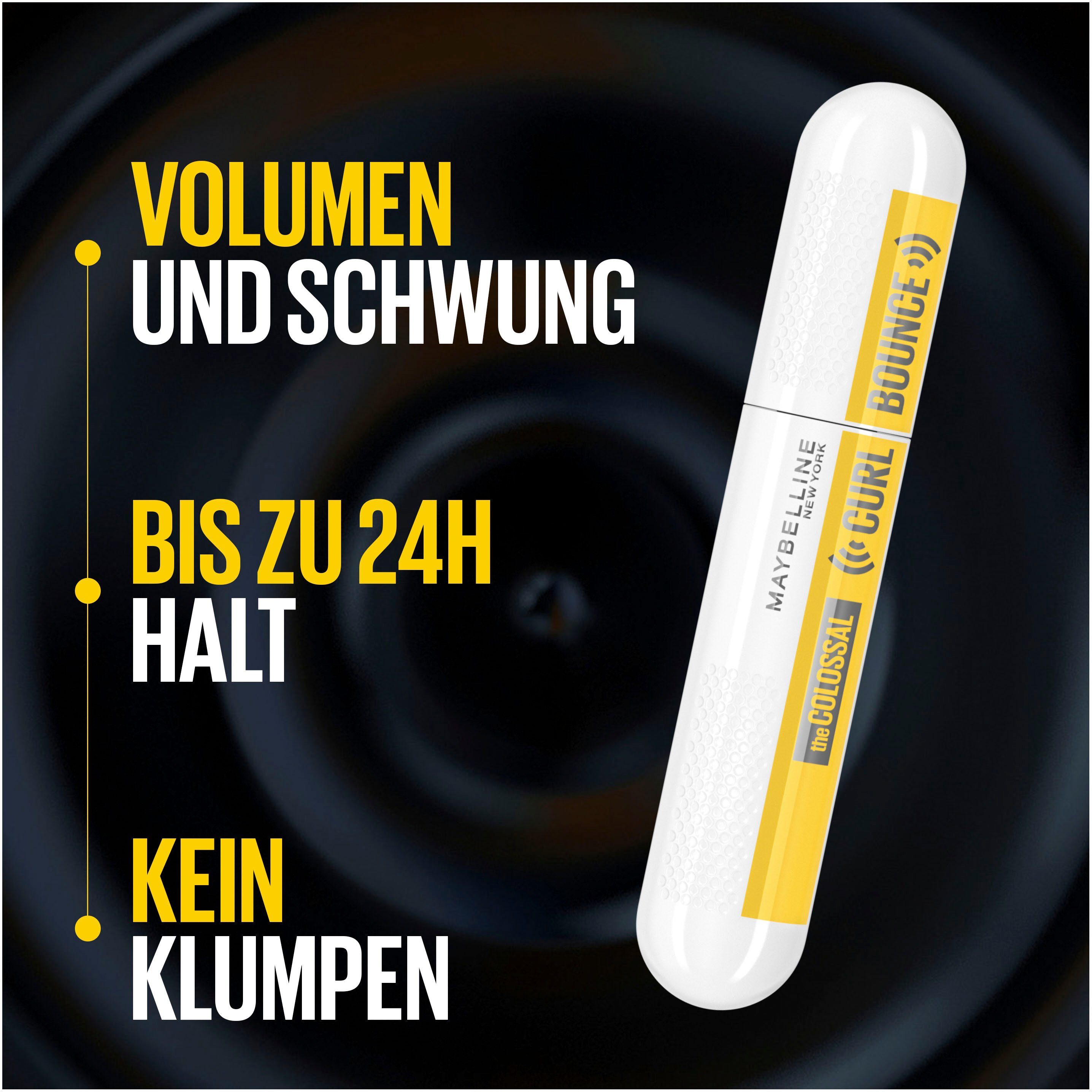 MAYBELLINE NEW YORK Mascara Colossal Curl Bounce, mit langem Halt