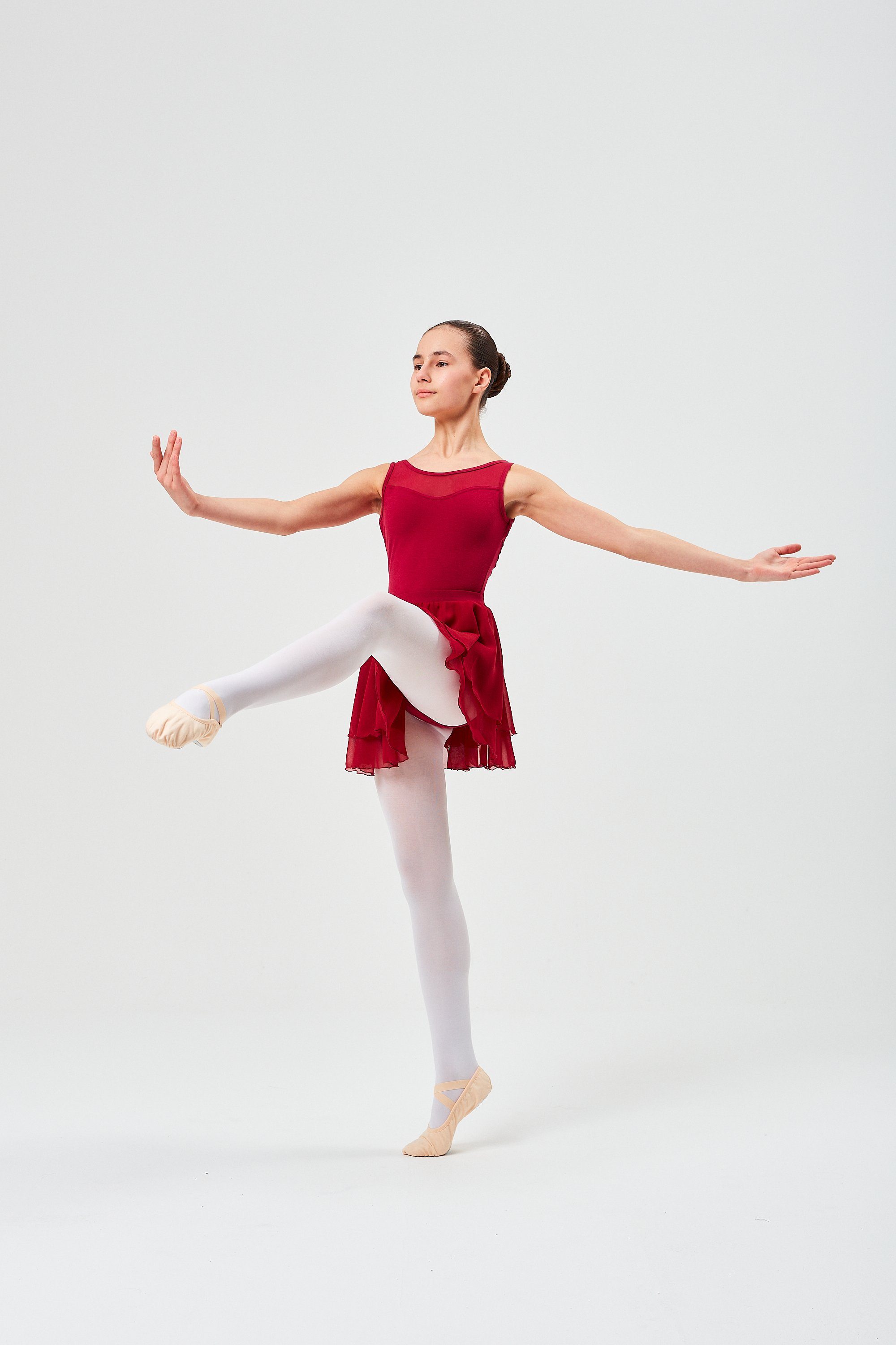 tanzmuster Schlupfrock Ballettrock Elli aus Chiffon zum Reinschlüpfen fürs Kinder Ballett