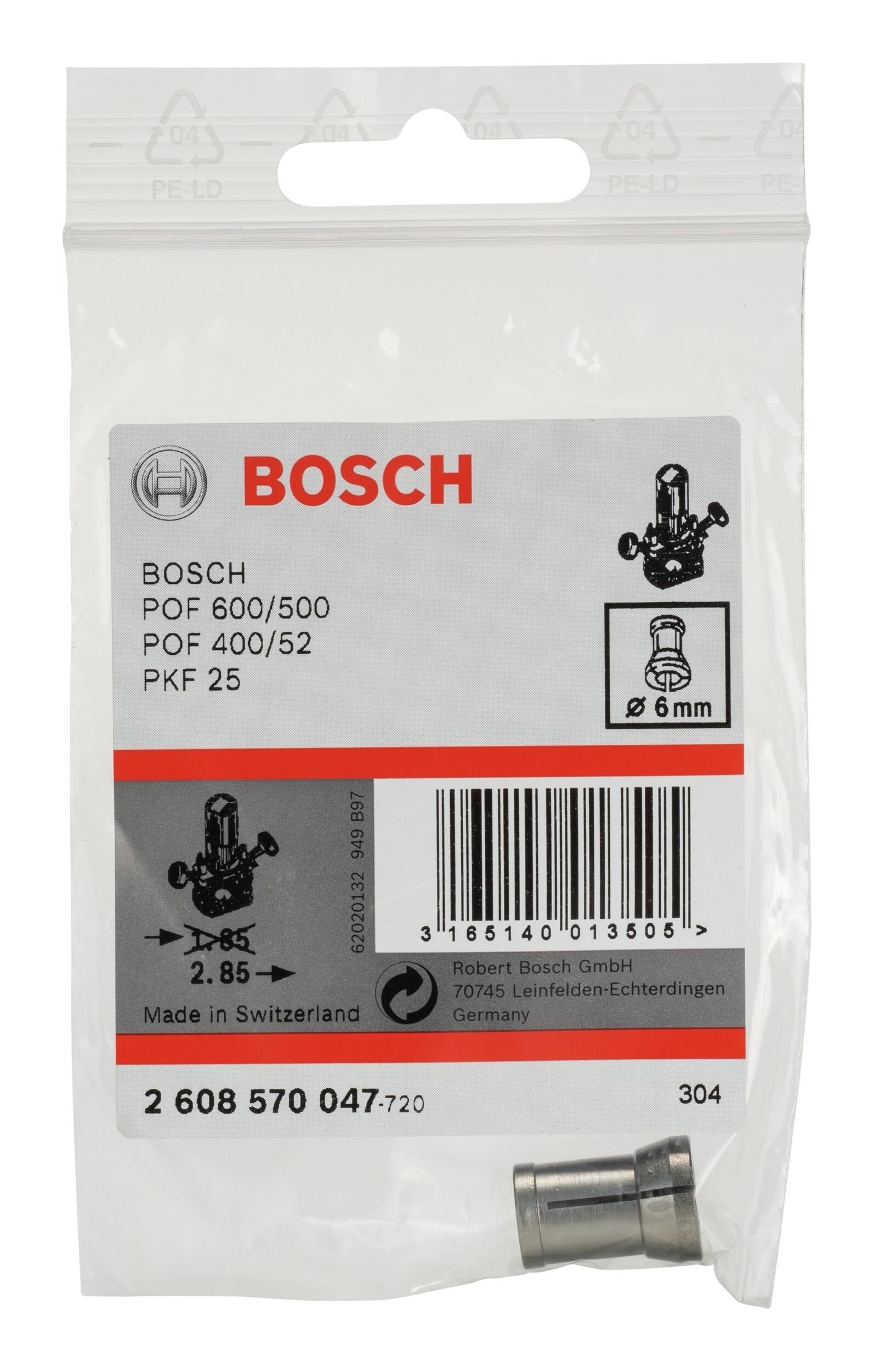 Bosch-Oberfräsen Spannmutter BOSCH - mm Ohne Spannzange, 6 für