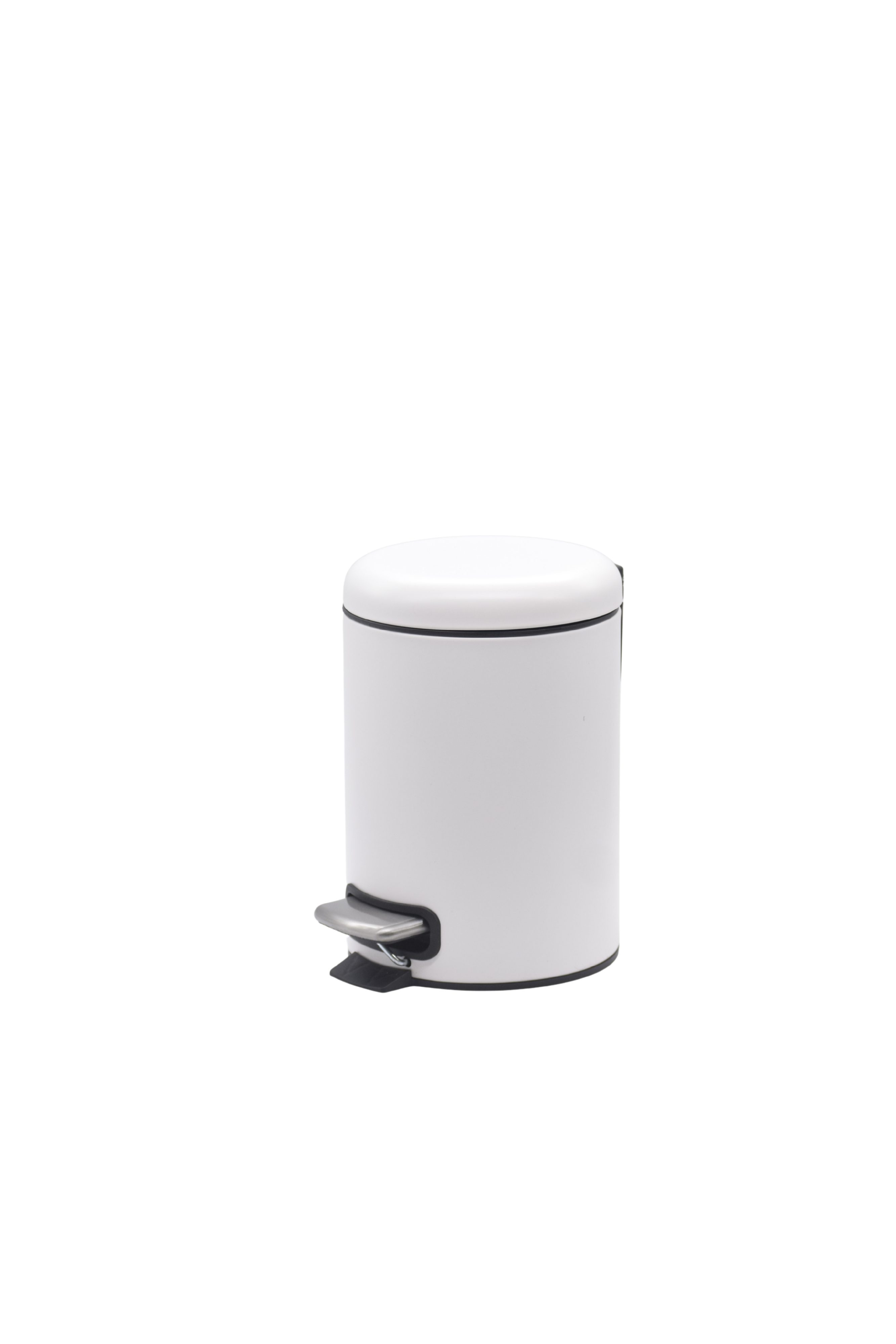 Euroshowers GmbH Kosmetikeimer 3L mit Pedal Soft-Close Weiß Bad Mülleimer, mit Pedal und soft-close Deckel