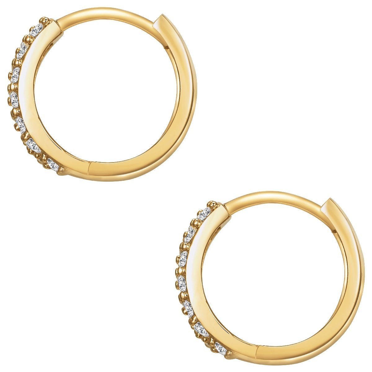 Lulu & Jane Paar Ohrstecker gelbgold, mit Zirkonia günstig online kaufen
