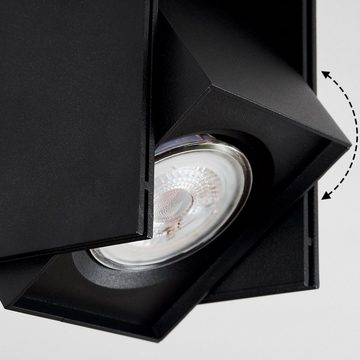 hofstein Deckenleuchte »Meano« moderne Deckenlampe aus Metall in Schwarz, ohne Leuchtmittel, Leuchte im modernen Design mit drehbaren Schirmen, 2xGU10 max. 4 Watt