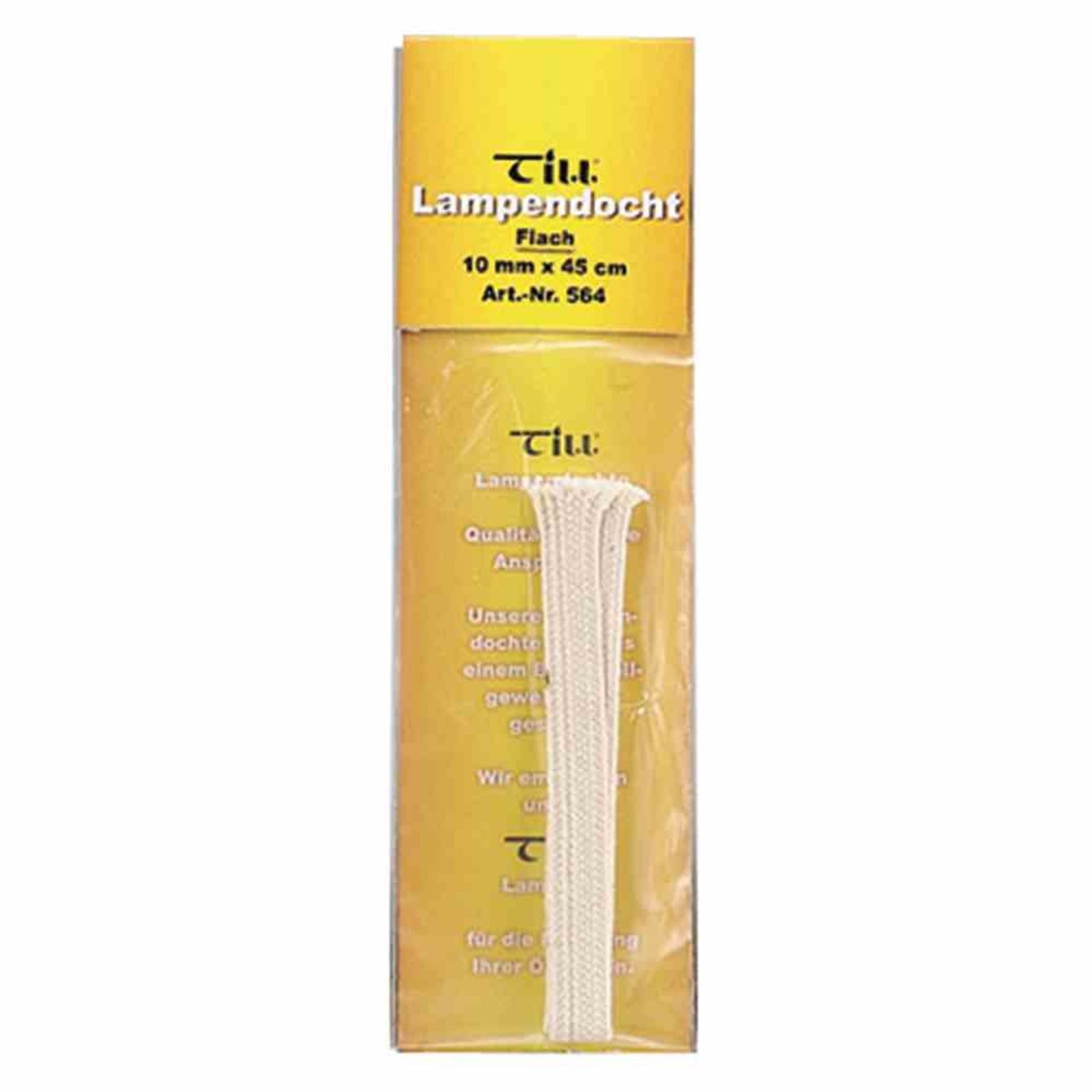 Till Kugelleuchte Lampendocht 1,0 x 45 cm für Gartenfackeln und Petroleumlampen geeignet