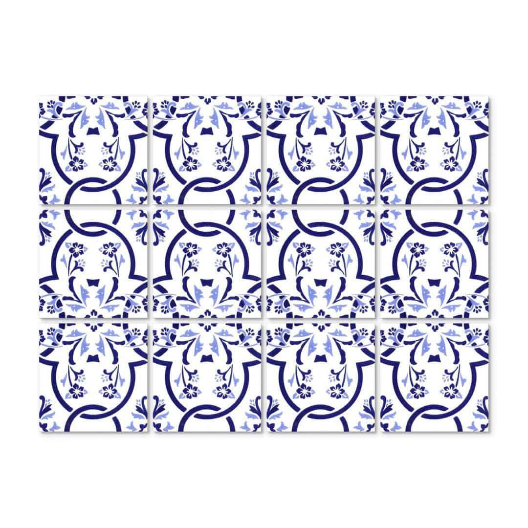 K&L Wall Klebefliese Sticker selbstklebend Set Art Fliesenaufkleber Portugal Retro Kachel