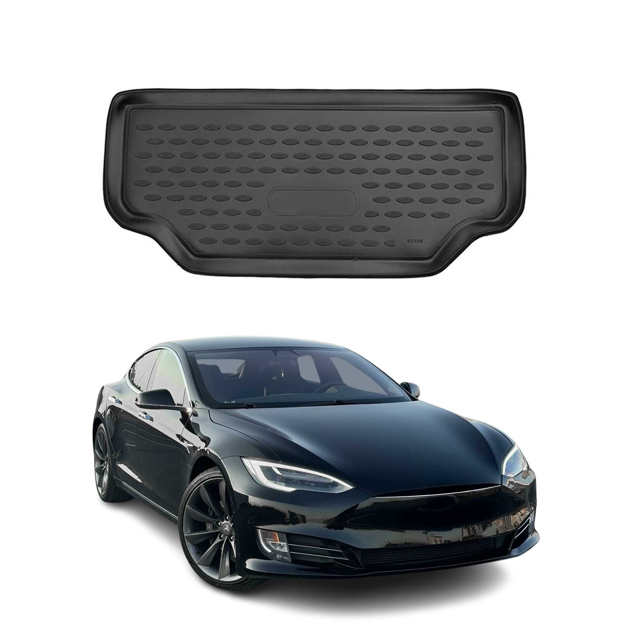 OMAC Kofferraummatte Kofferraumwanne für Tesla Model S 2016-2020 AWD Gummi Schwarz (1 St), für Tesla Model S 2016-2020 AWD Tesla Model S 2016-2020 AWD, Einfache Installation,Antirutsch,Leicht zu reinigen,Leichtgewicht