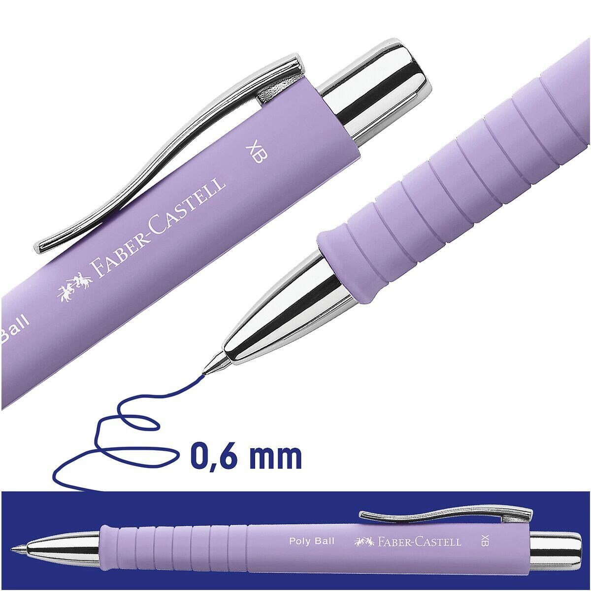 Faber-Castell Kugelschreiber Poly Ball Colours XB, Strichstärke: 0,6 mm, dokumentenecht