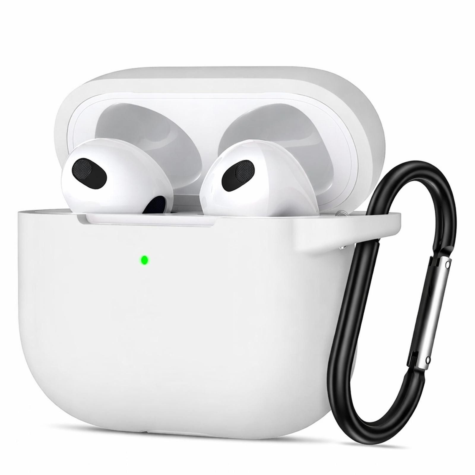 CoolGadget Kopfhörer-Schutzhülle Basic Silikon Hülle für AirPods 5 Schutzhülle mit Karabiner, Soft Touch Case, stoßfest, rutschfest, 360° Schutz, kabellos ladbar