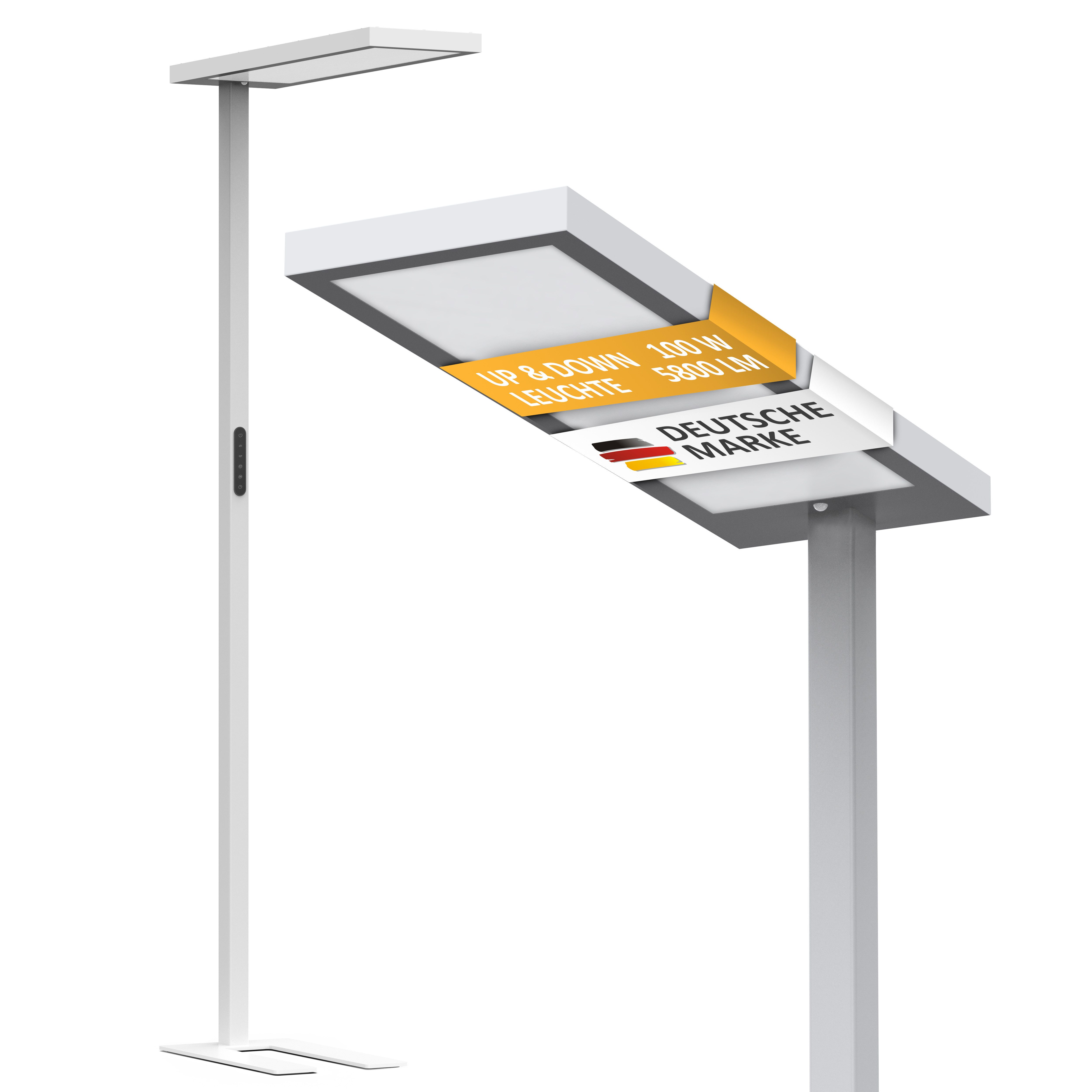 Northpoint LED Stehlampe Bürolampe 100W Bewegungsmelder Tageslichtweiß dimmbar Timer