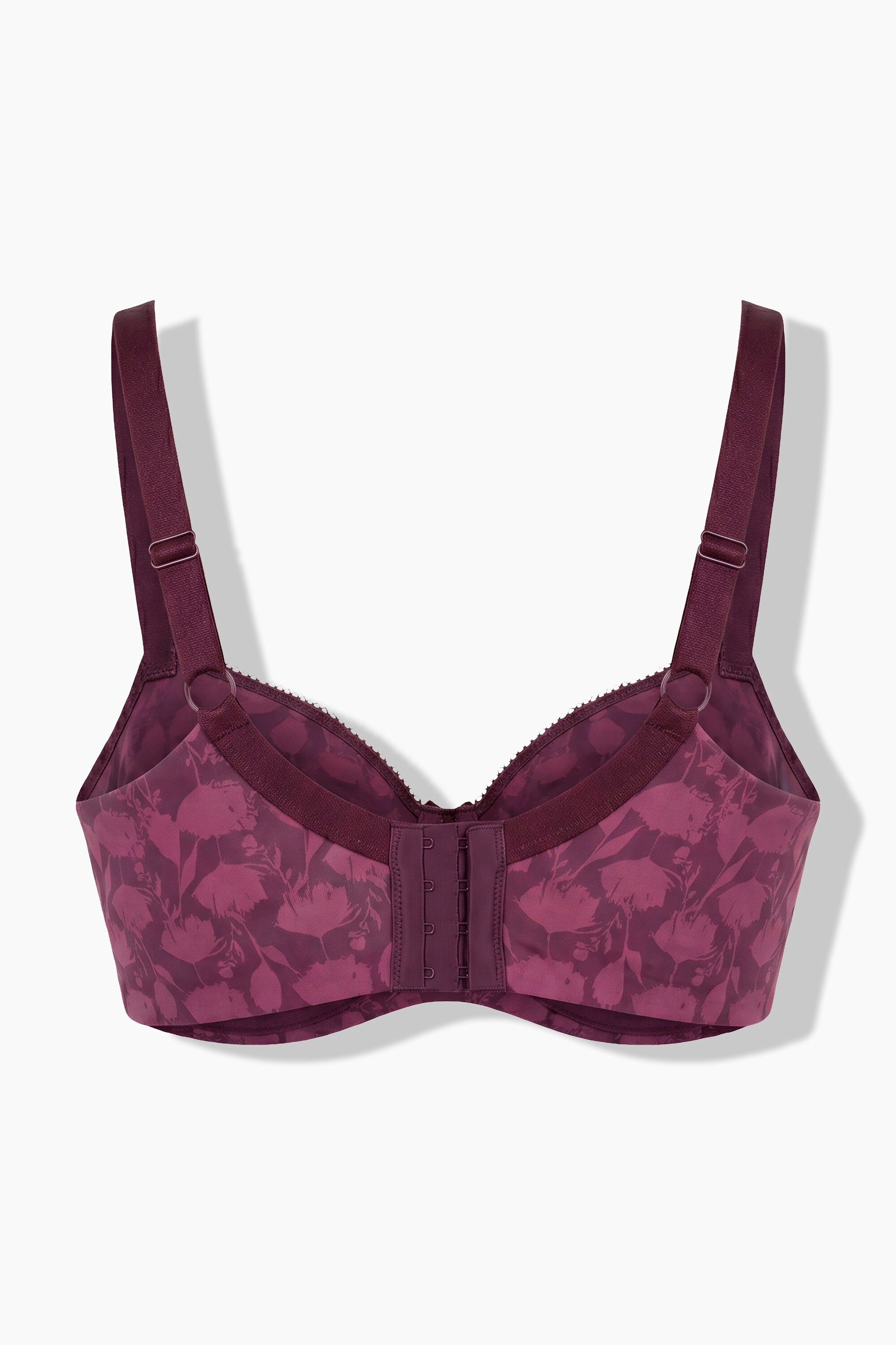 Ulla Popken Fullcup-BH Bügel-BH Softcups floraler Druck Cup A - E – Bild 4 von 5