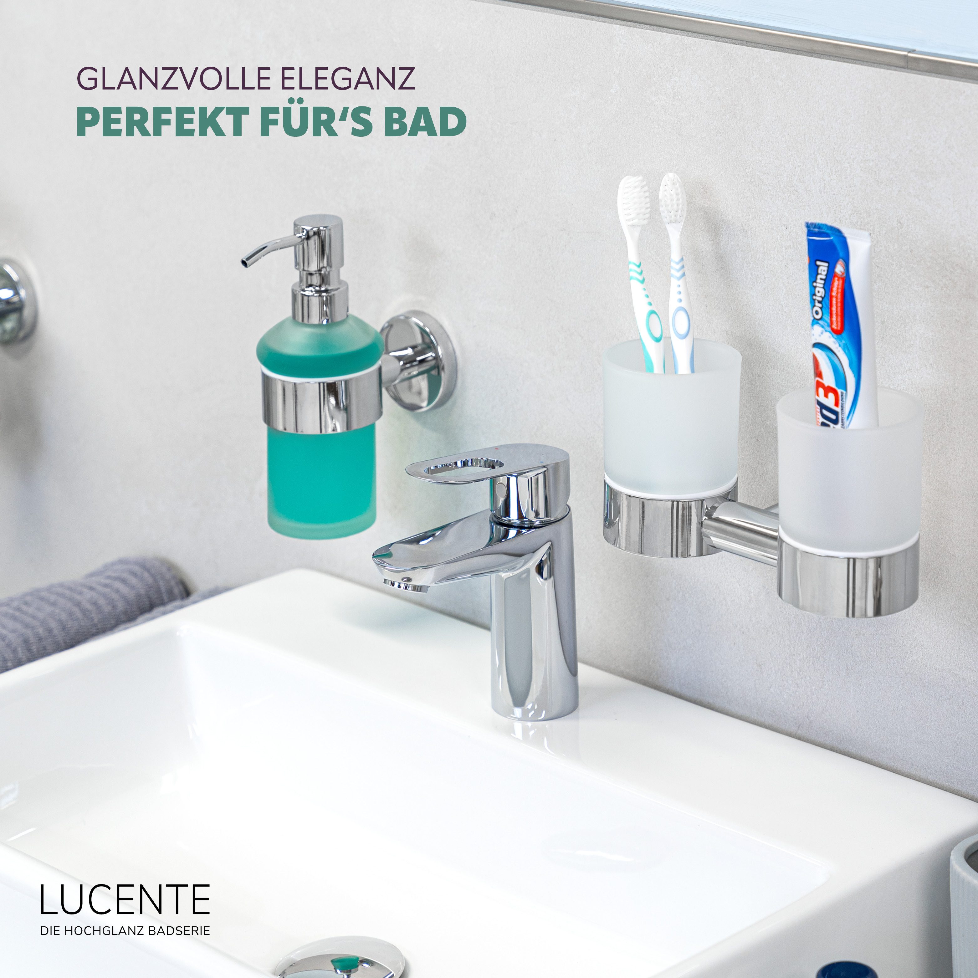 bremermann Zahnputzbecher Bad-Serie LUCENTE - aus Edelstahl verchromt günstig online kaufen