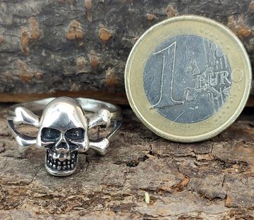 Kiss of Leather Silberring Ring Totenkopf, Gr. 50-68 (tk14) - Silber