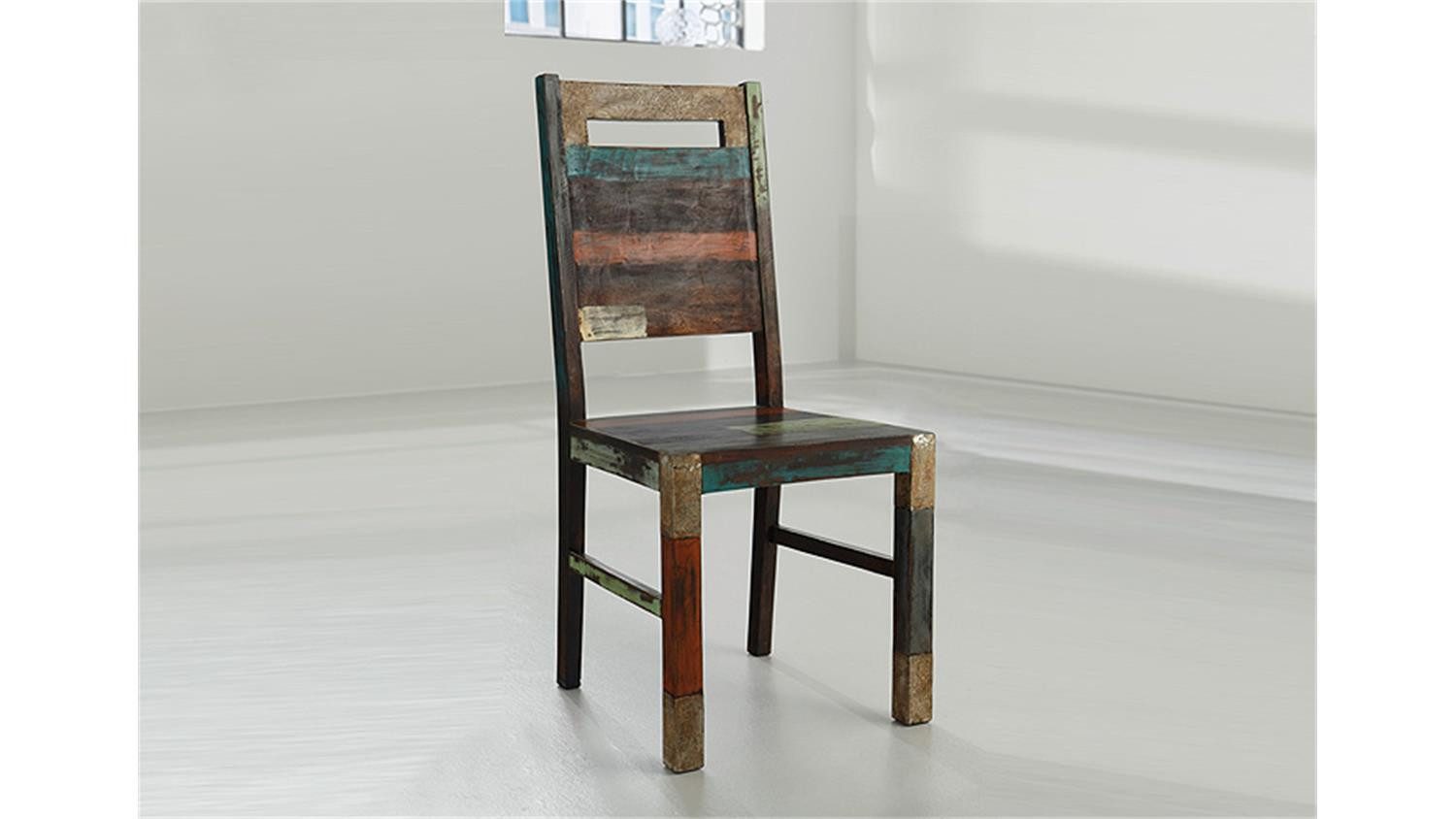WOLF MÖBEL Holzstuhl IA H 6er Set Stuhl Goa Mango massiv, MDF
