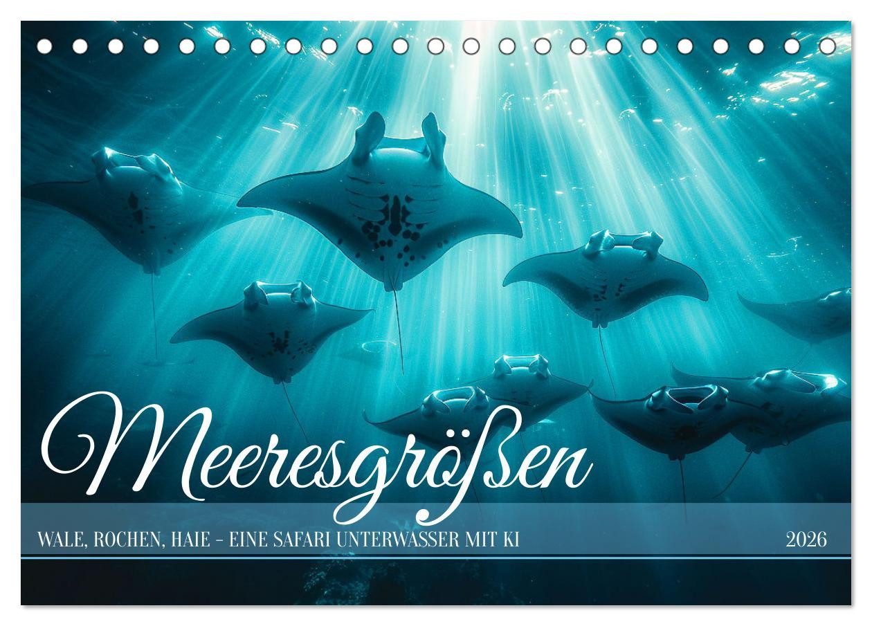 CALVENDO Wandkalender Meeresgrößen (Tischkalender 2026 DIN A5 quer), CALVENDO Monatskalender