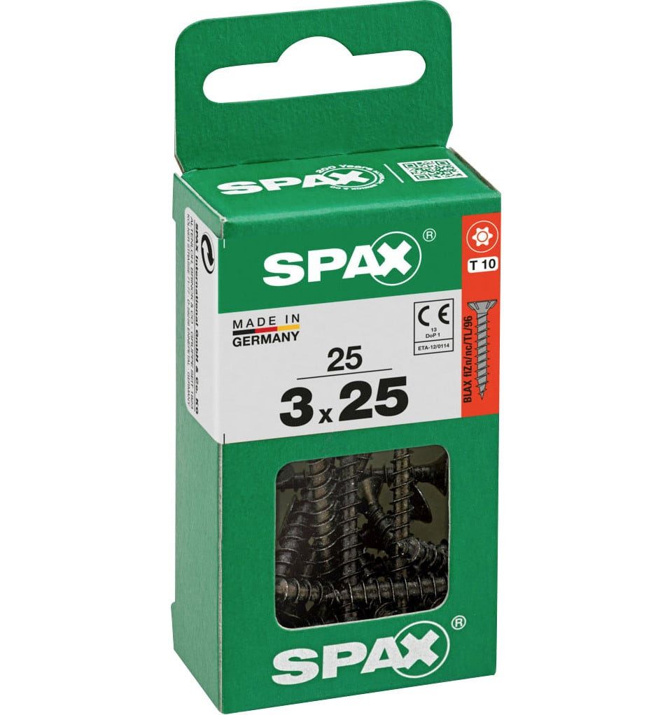 SPAX Schnellbauschraube Spax Universalschrauben 3 x 25 mm T10 Vollgewinde