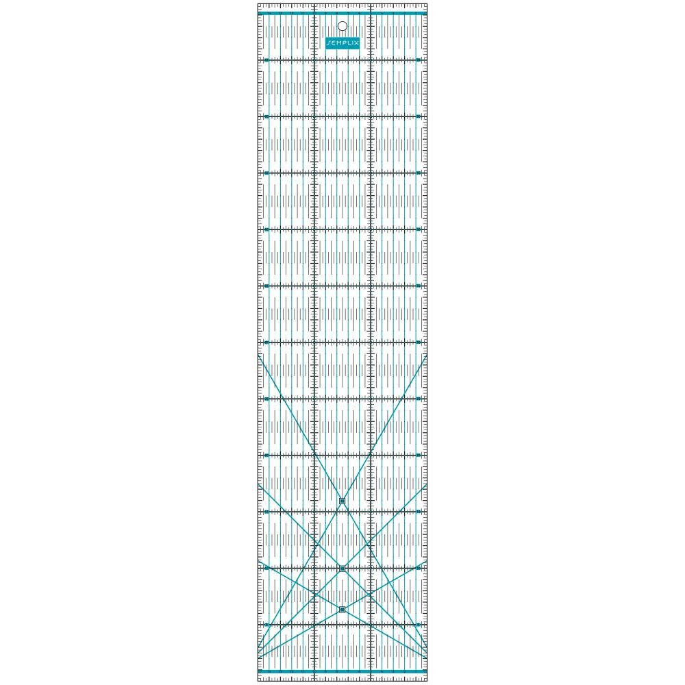 Semplix Lineal - Patchwork-Quiltlineal 60 x 15 cm/ 2,5 mm dick/ türkis