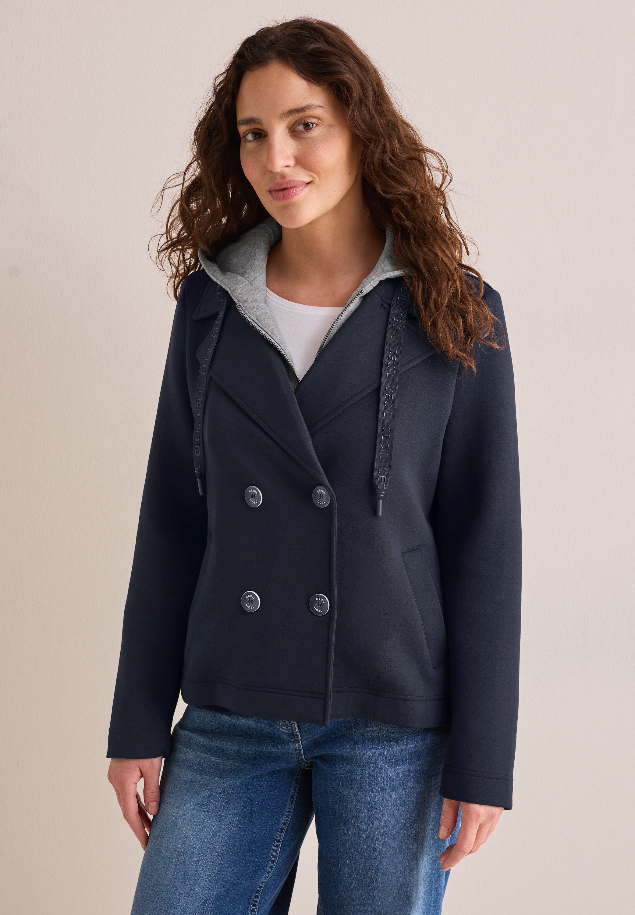 CECIL Kurzjacke aus elastischem Materialmix günstig online kaufen
