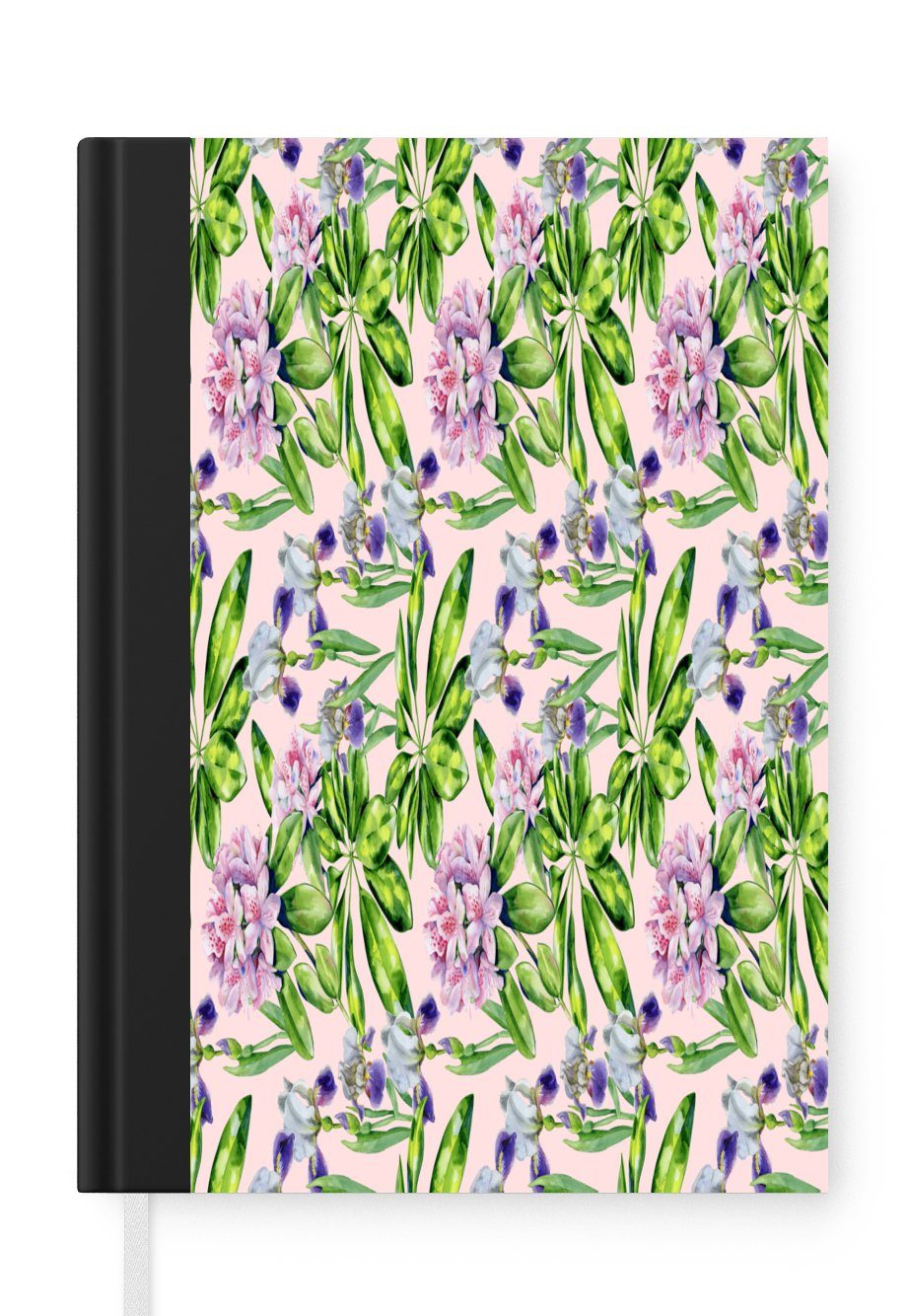 MuchoWow Notizbuch Blumen - Hortensie - Farben, Journal, Merkzettel, Tagebuch, Notizheft, A5, 98 Seiten, Haushaltsbuch