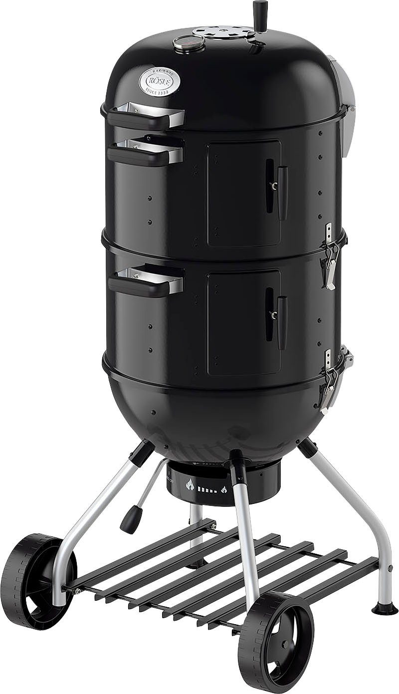 RÖSLE Smoker Kugelgrill No.1/F50-S, 25009, mit zwei Smoker-Ringen oder als Mini-Kugelgrill, 2x Ø 50 cm