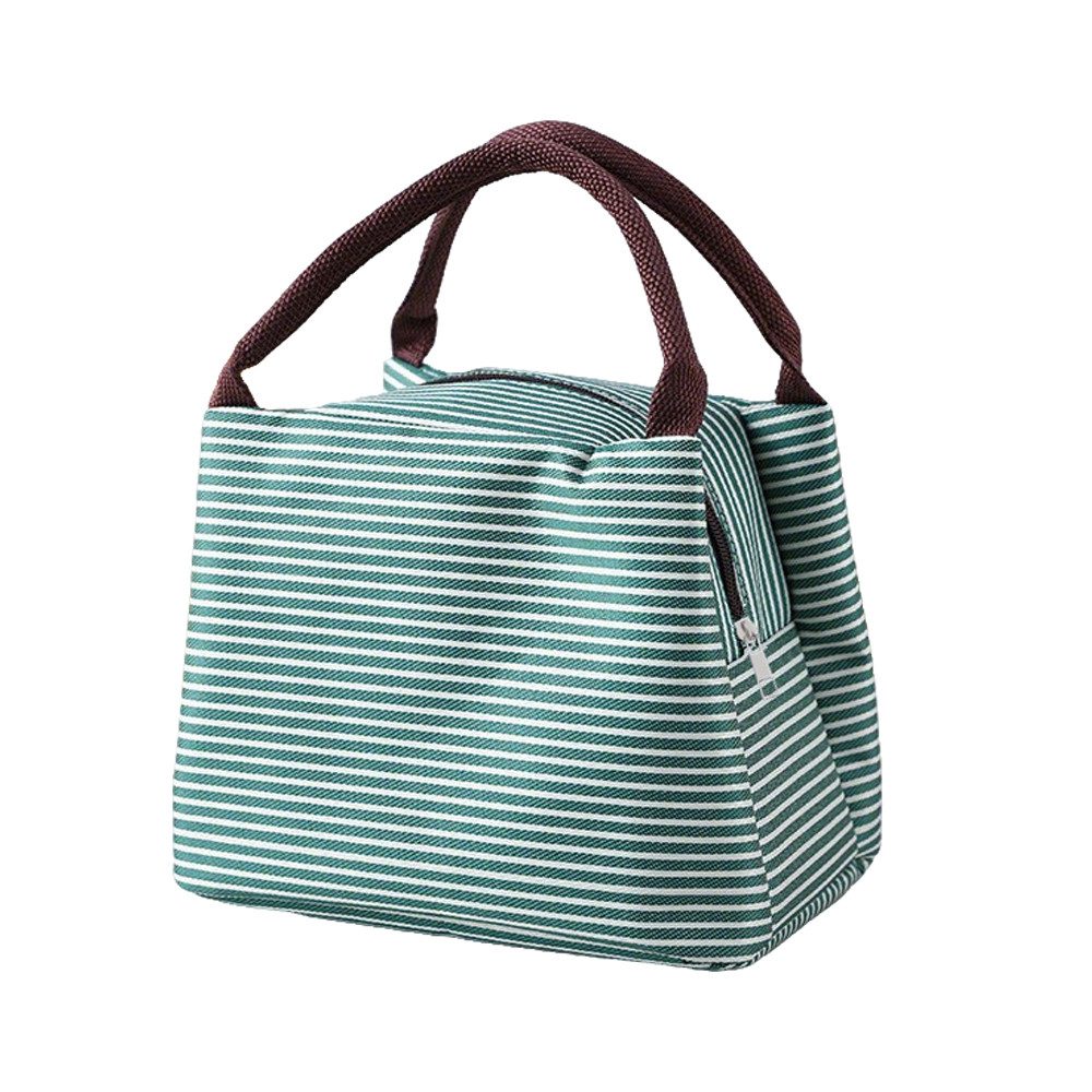 Agger Kühltasche Faltbar mit Folienfutter, Lunchbox Tasche, Lunchtasche Isoliert, Tragbar Lunchbag für Arbeit, Camping oder Reise Mittagessen