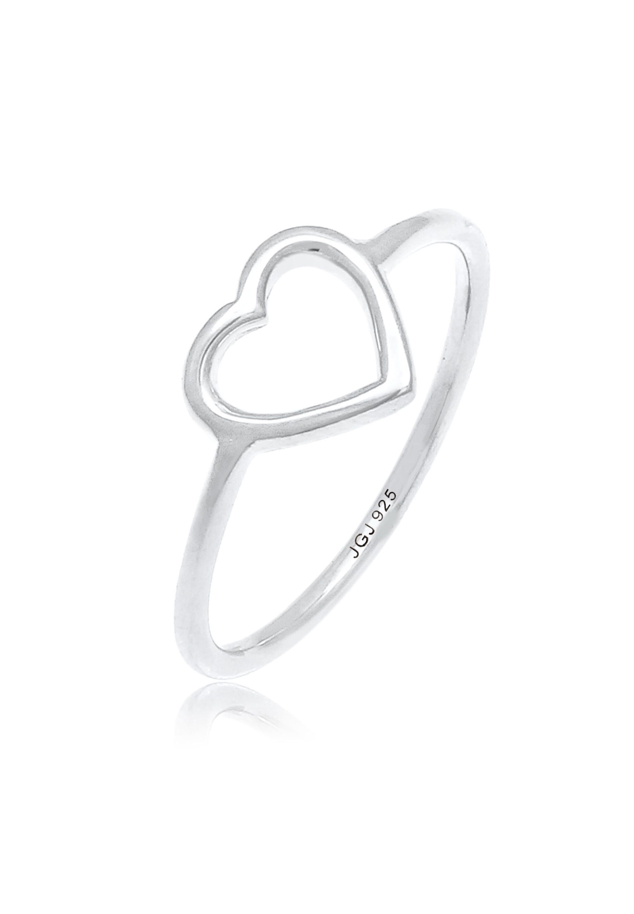 Elli Fingerring Herz Liebe Romantik Zart Filigran 925 Silber, Herz günstig online kaufen