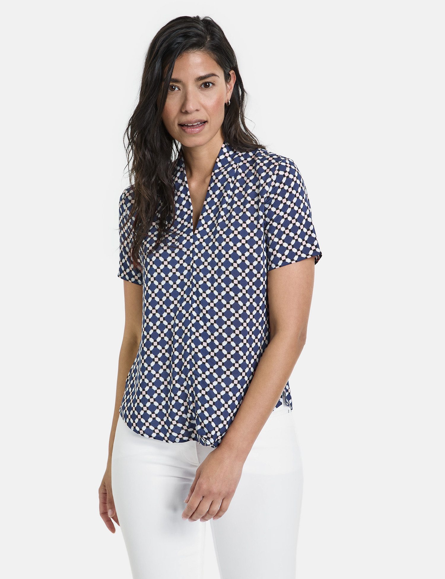 GERRY WEBER Klassische Bluse Gemustertes Blusenshirt