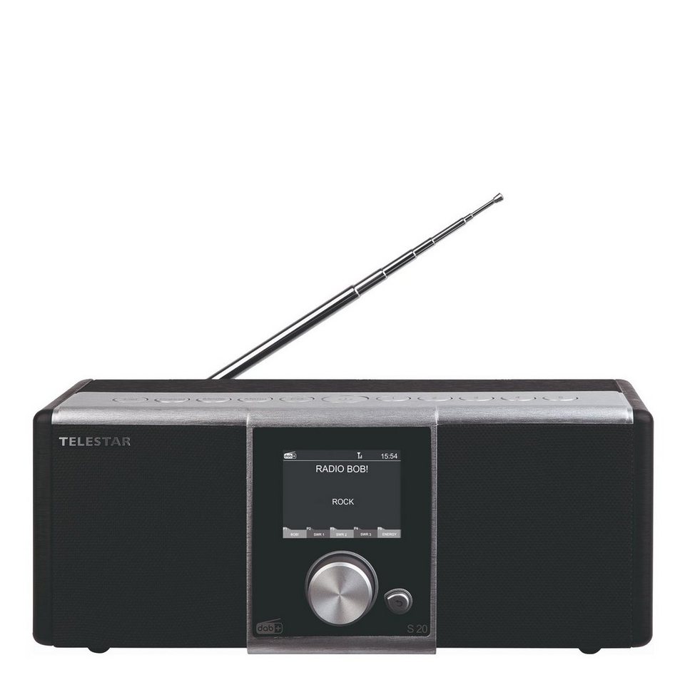 TELESTAR S 20 Digitalradio Stereo DAB+/DAB/UKW Wecker Favoritenspeicher  Digitalradio (DAB) (DAB+, UKW Radio, 30 W, Farbdisplay, Direktwahltasten)