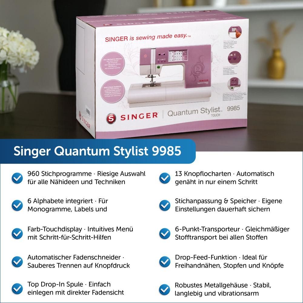 Singer Nähmaschine - Quantum Stylist 9985 Computer Nähmaschine, 10 Programme