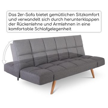 Raburg Schlafsofa 2-Sitzer, klappbare Gästebett-Funktion, Stoff, Yara, bequeme Liegefläche: 180 cm breit x 110 cm tief