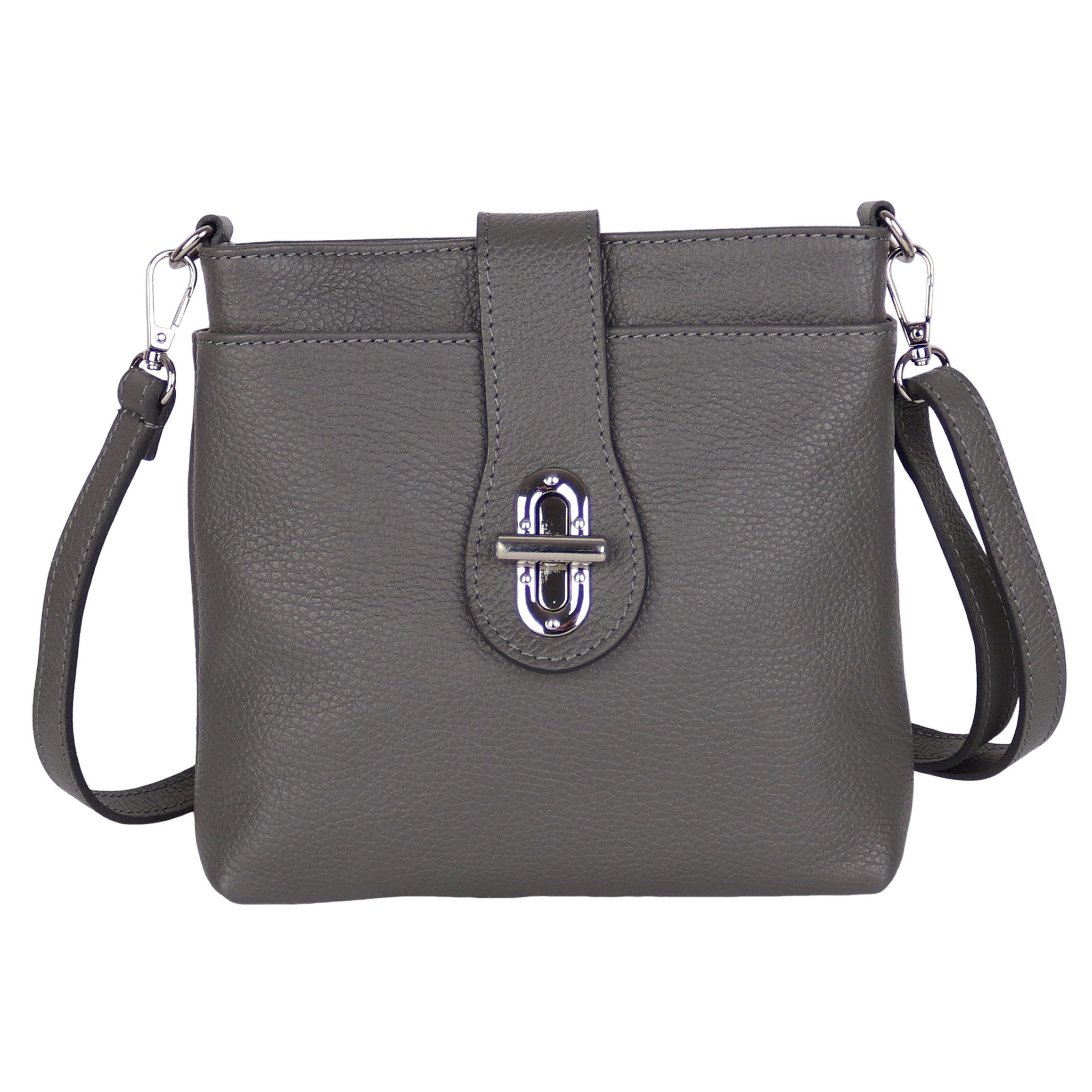 Umhängetasche Damen Crossbody Bag, Echtleder Made In Italy