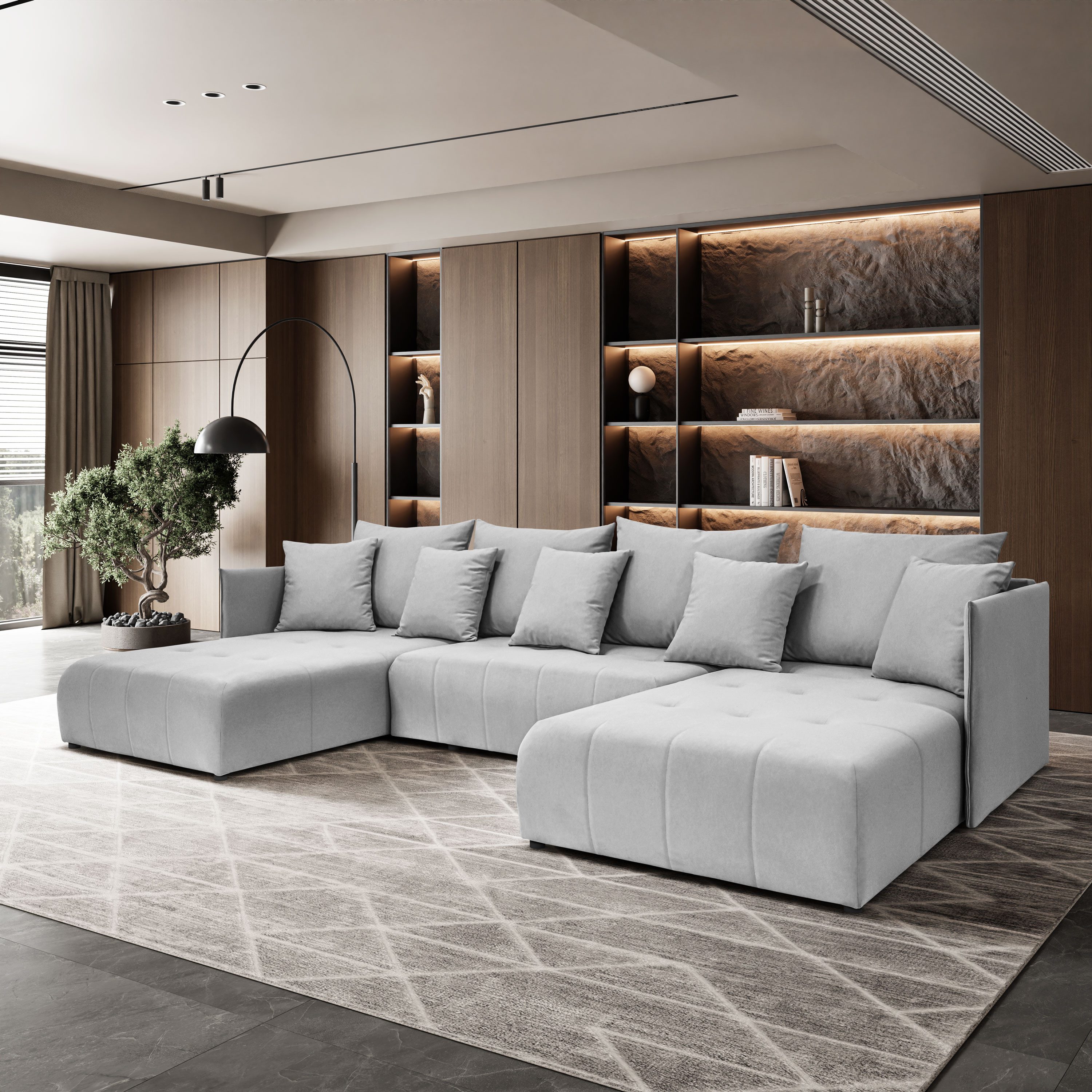 Kaiser Möbel Ecksofa Sofa U form, Couch U form Hannover U stoff Castel