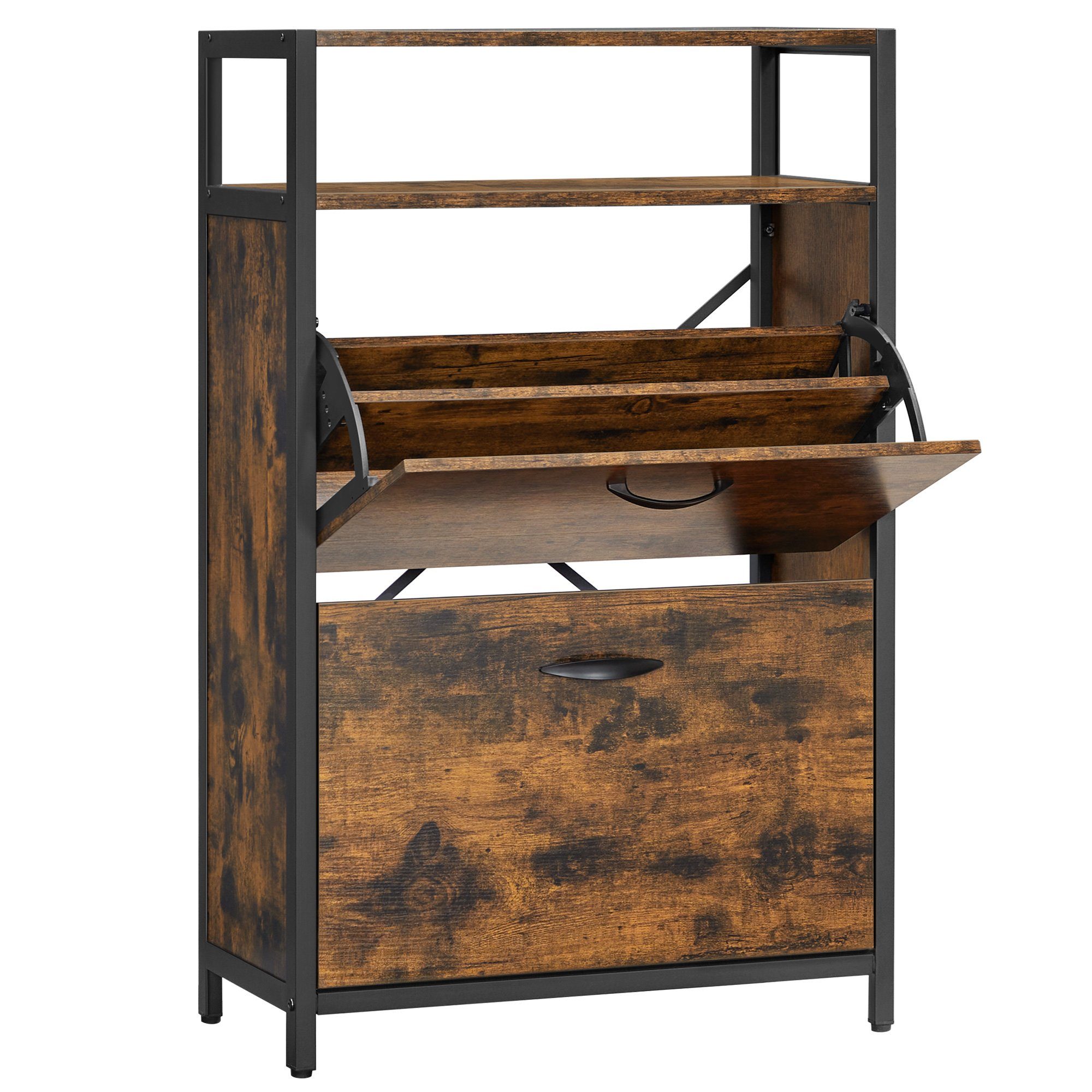 VASAGLE Schuhschrank Schuhrgal Schuhablage mit vielem Stauraum 60x30x130cm/ günstig online kaufen