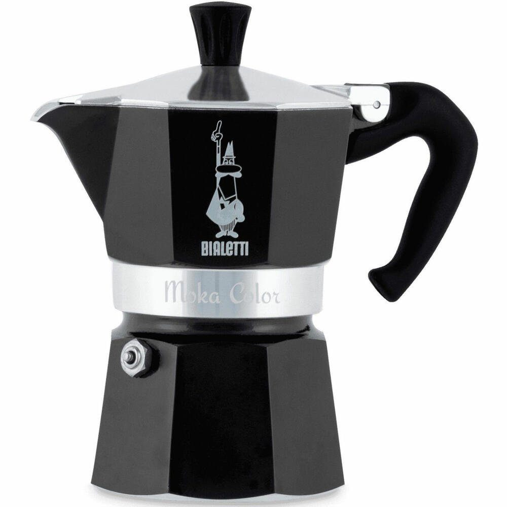 BIALETTI 3 Color Schwarz für Moka Espressokocher Express Tassen