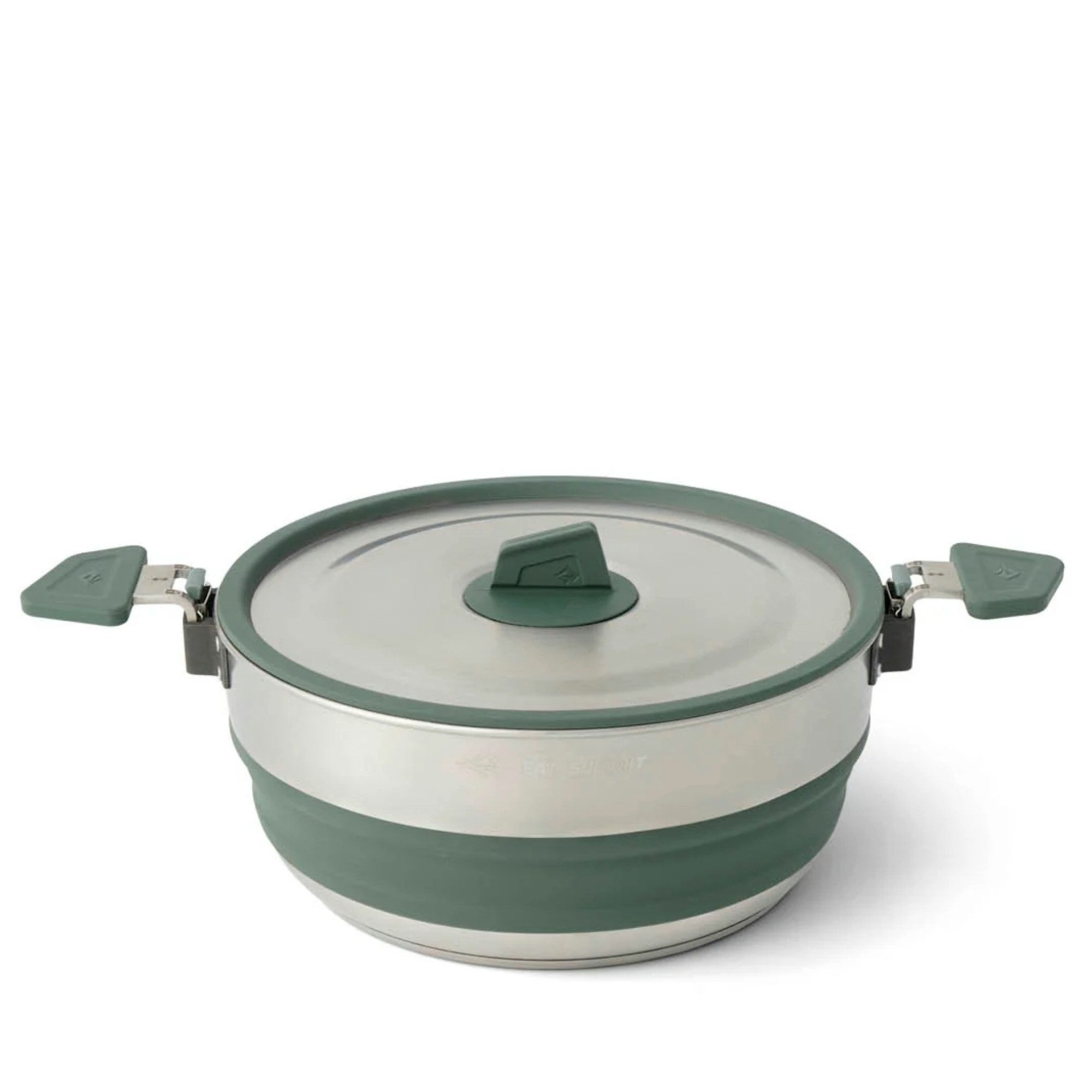 sea to summit Kochtopf Detour Pot – Zusammenfaltbarer 3L Campingtopf mit Edelstahl - Laurel