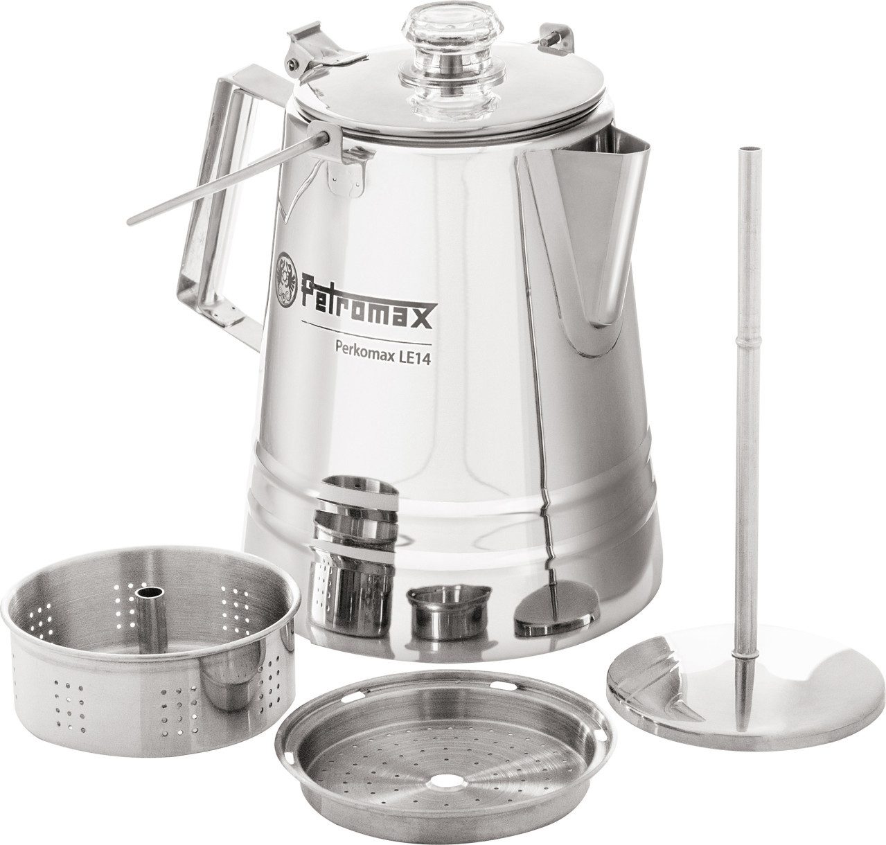 Petromax Camping-Gasgrill Petromax Perkolator Perkomax le14 aus Edelstahl