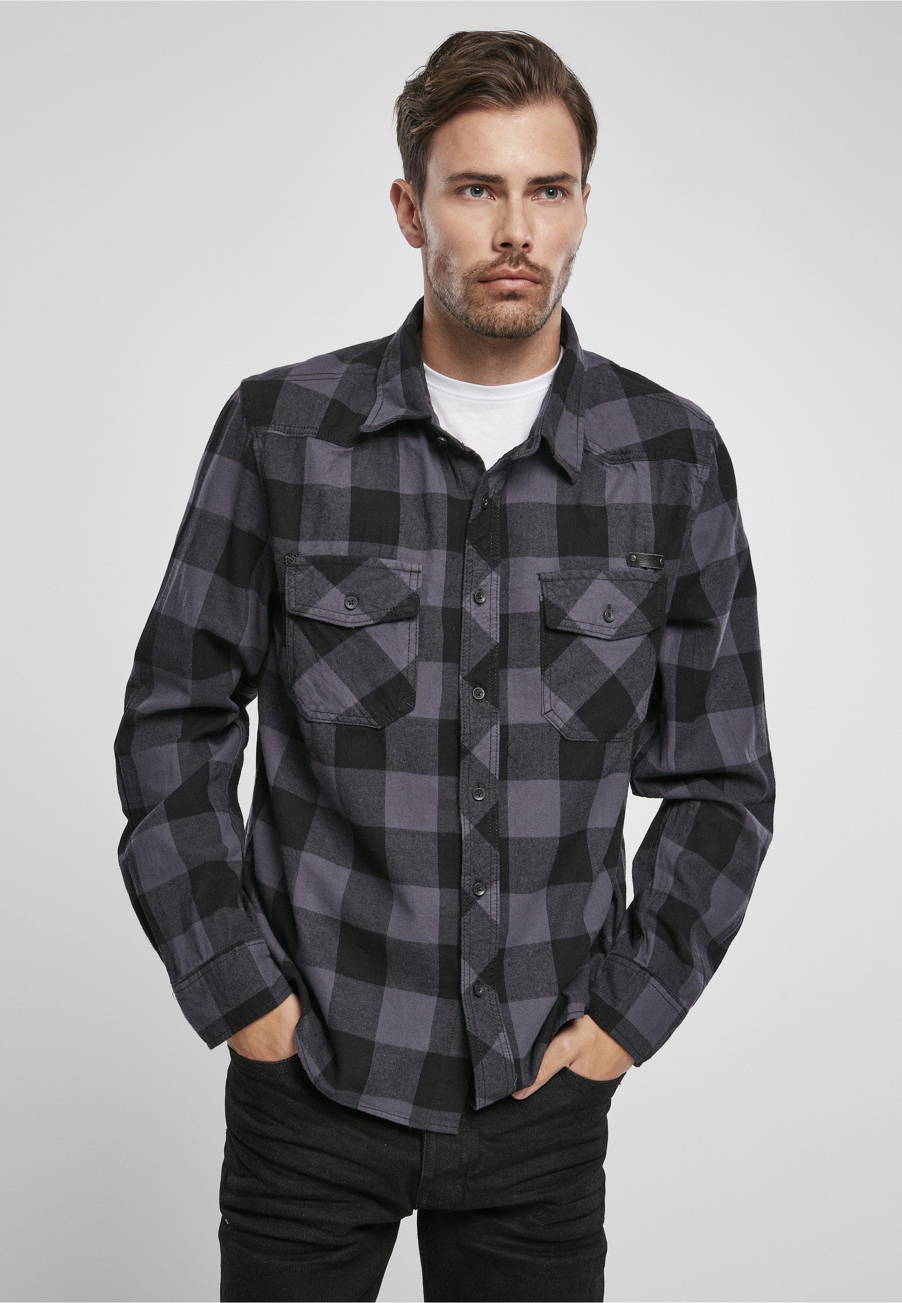 Brandit Langarmhemd Brandit Herren Checked Shirt (1-tlg)
