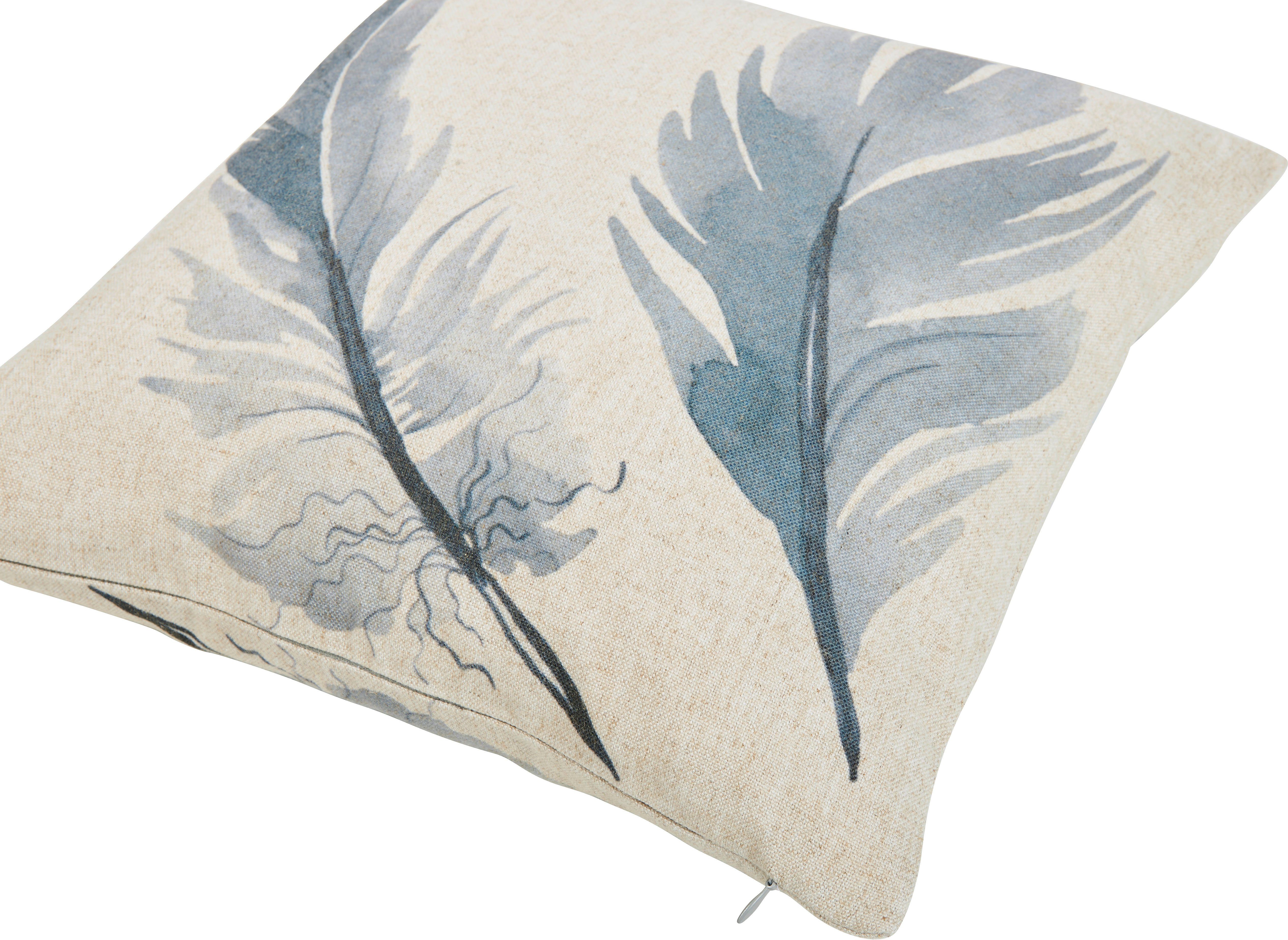 Kissenhülle Feathers, done.® (1 Stück), Beidseitig bedruckte Kissenhülle  aus Canvas-Stoff mit Leinenanteil