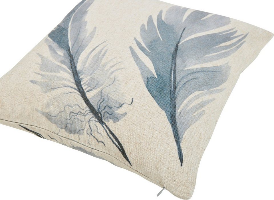Kissenhülle Feathers, done.® (1 Stück), Beidseitig bedruckte Kissenhülle  aus Canvas-Stoff mit Leinenanteil