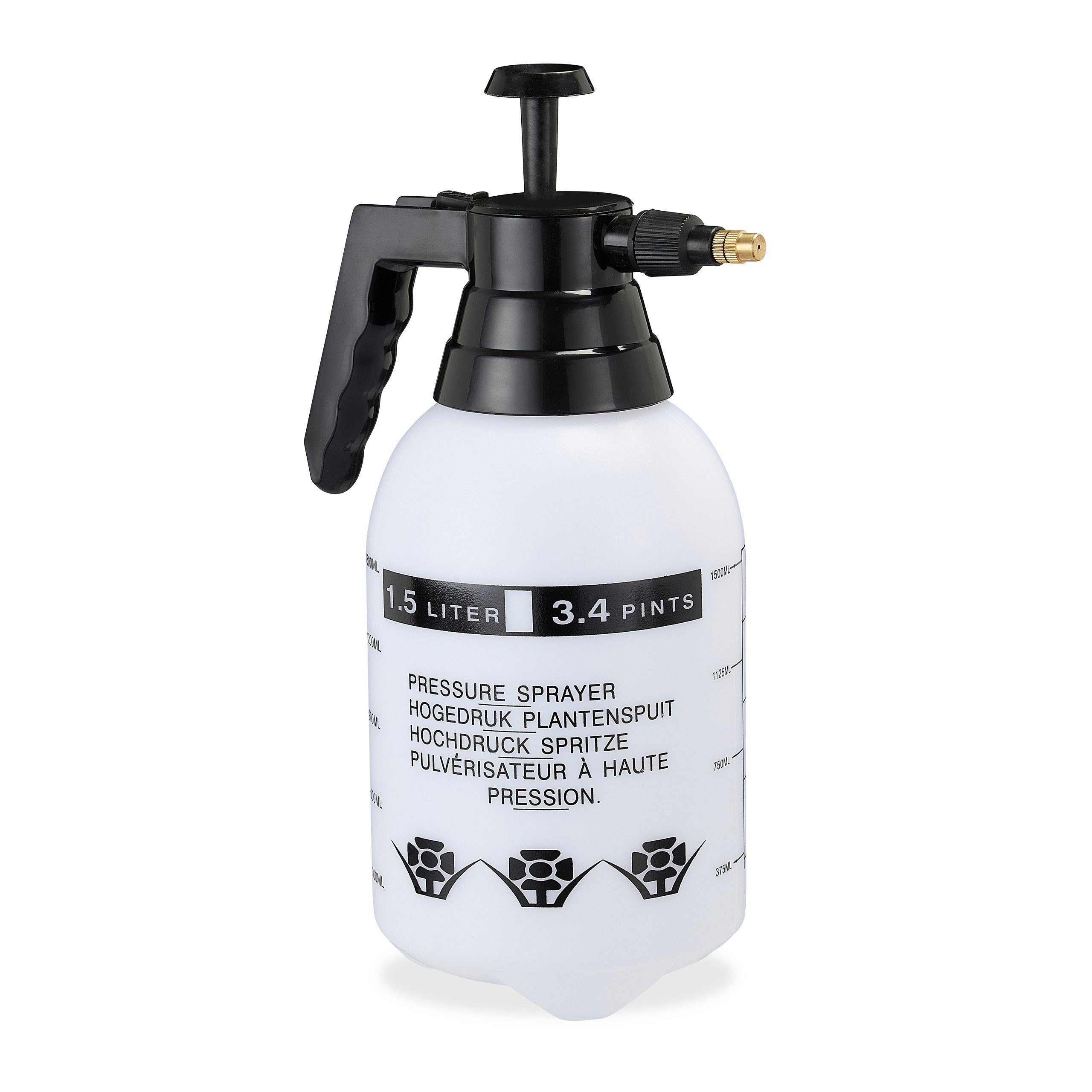 relaxdays Sprühflasche 2 x Pumpsprühflasche 1,5 Liter, (2-tlg)