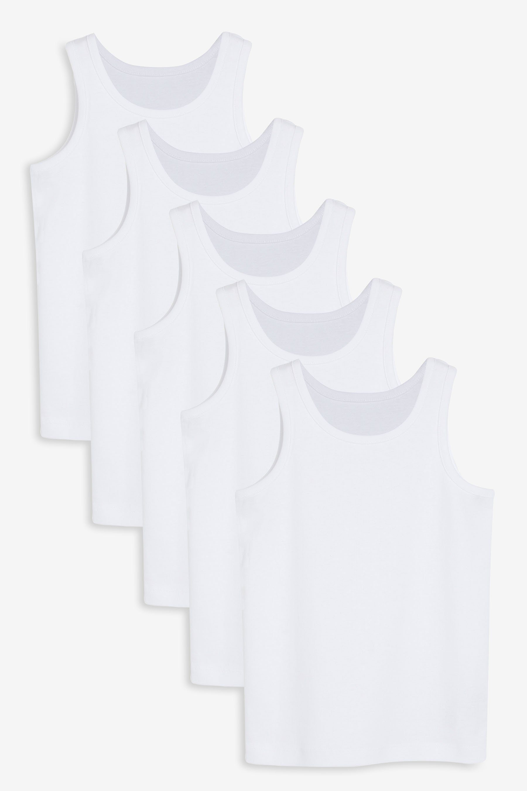 Unterhemd (5-St) White Next aus, 5er-Pack Unterhemden