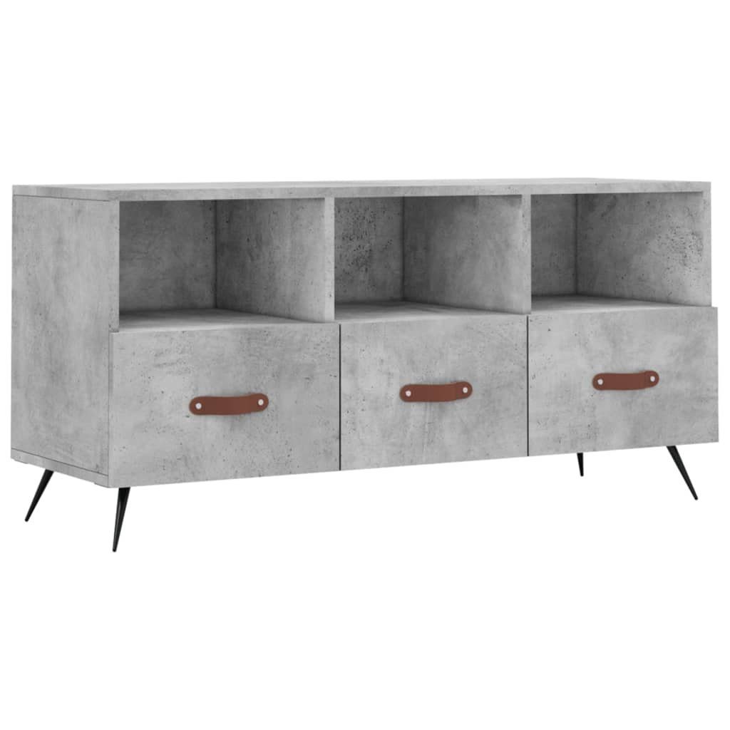 vidaXL TV-Schrank TV-Schrank Betongrau 102x36x50 cm Holzwerkstoff (1-St)