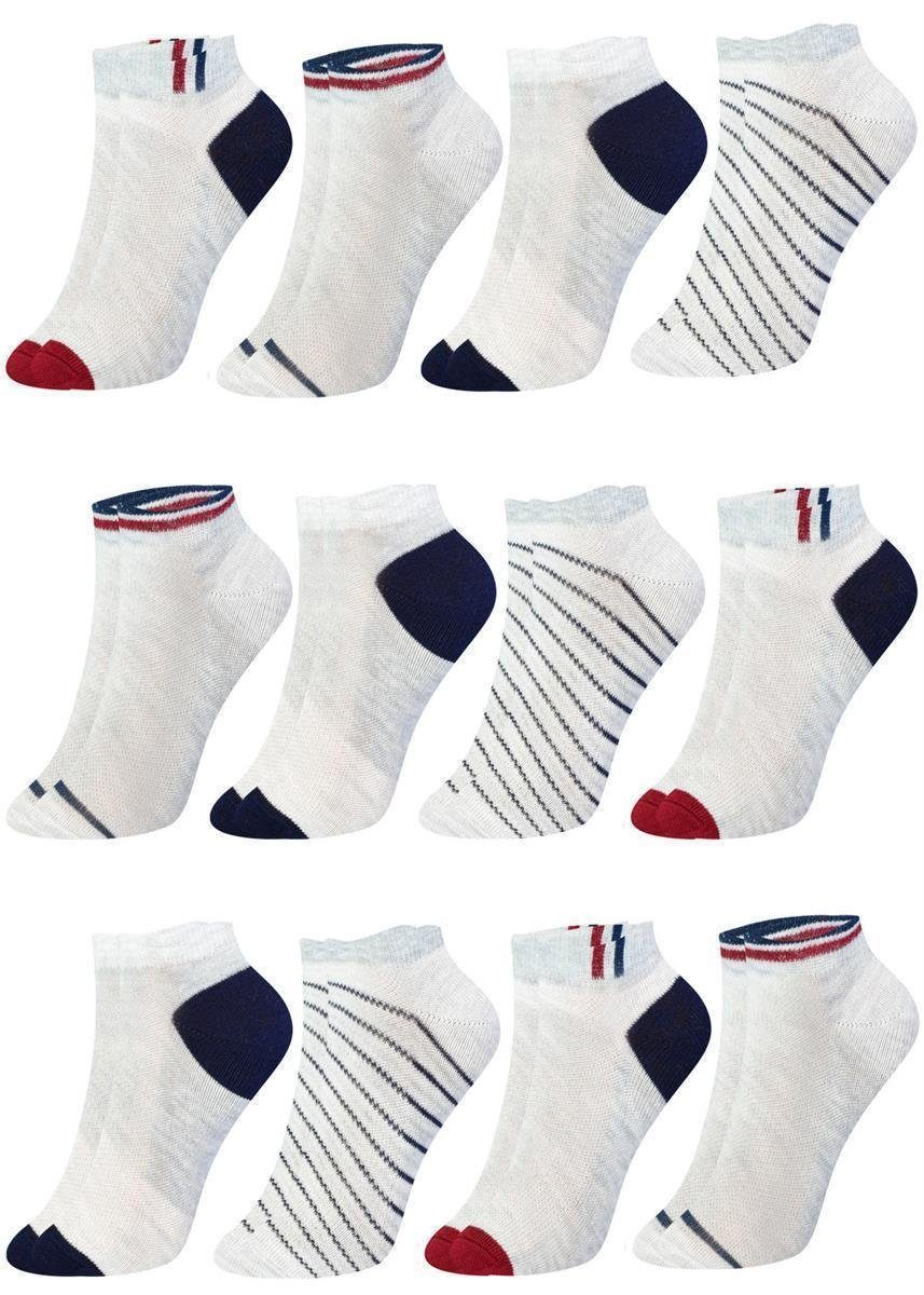 LOREZA Kurzsocken 12 Paar Socken Kindersocken (Paar, Uni Jungen 12-Paar Sneakersocken 21-36 12-Paar) Mädchen