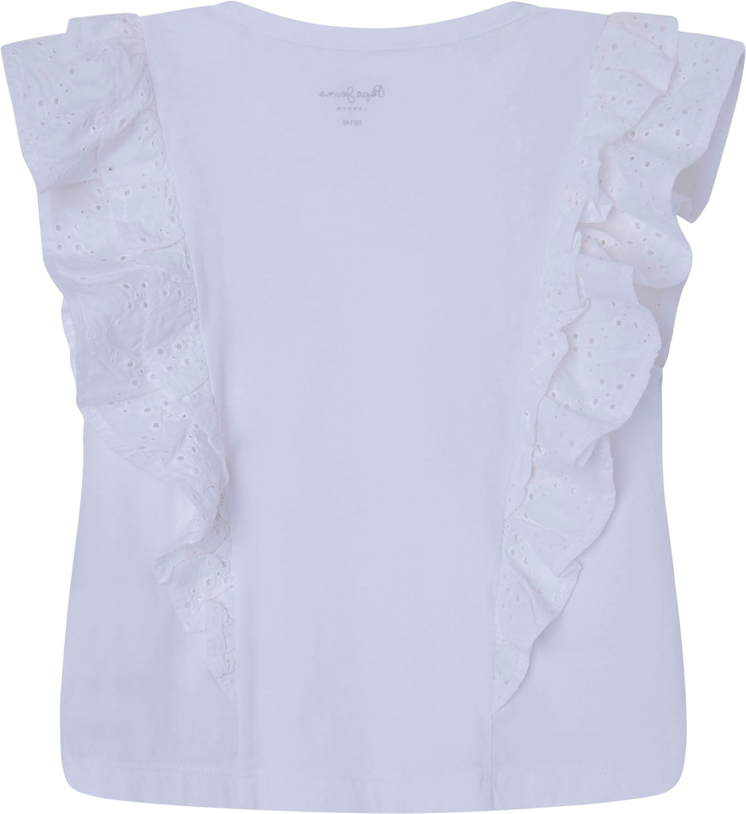 Pepe Jeans Rundhalsshirt NICOLASA mit Rüschenbesatz, for GIRLS