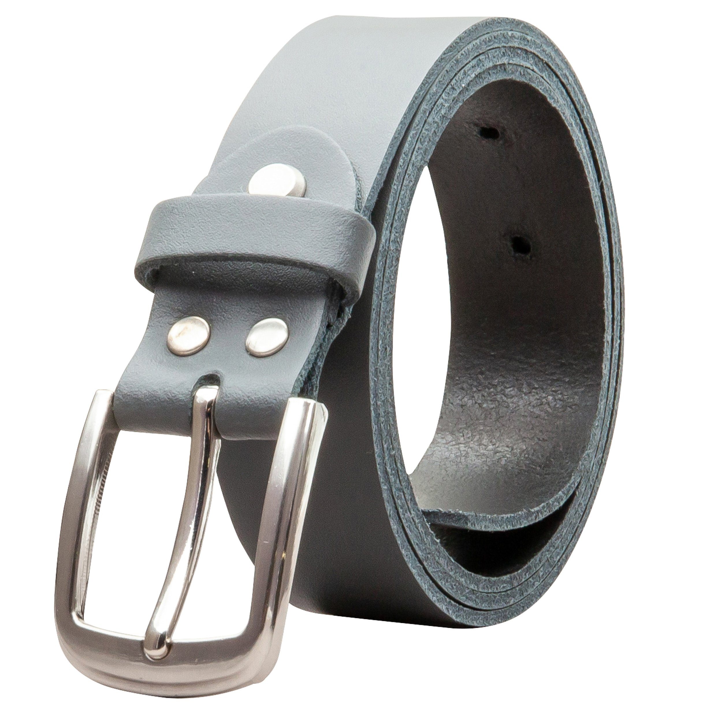 COLOGNEBELT Ledergürtel OM315-SL-Grau MADE IN GERMANY, Grau Kürzbar, 100 % günstig online kaufen