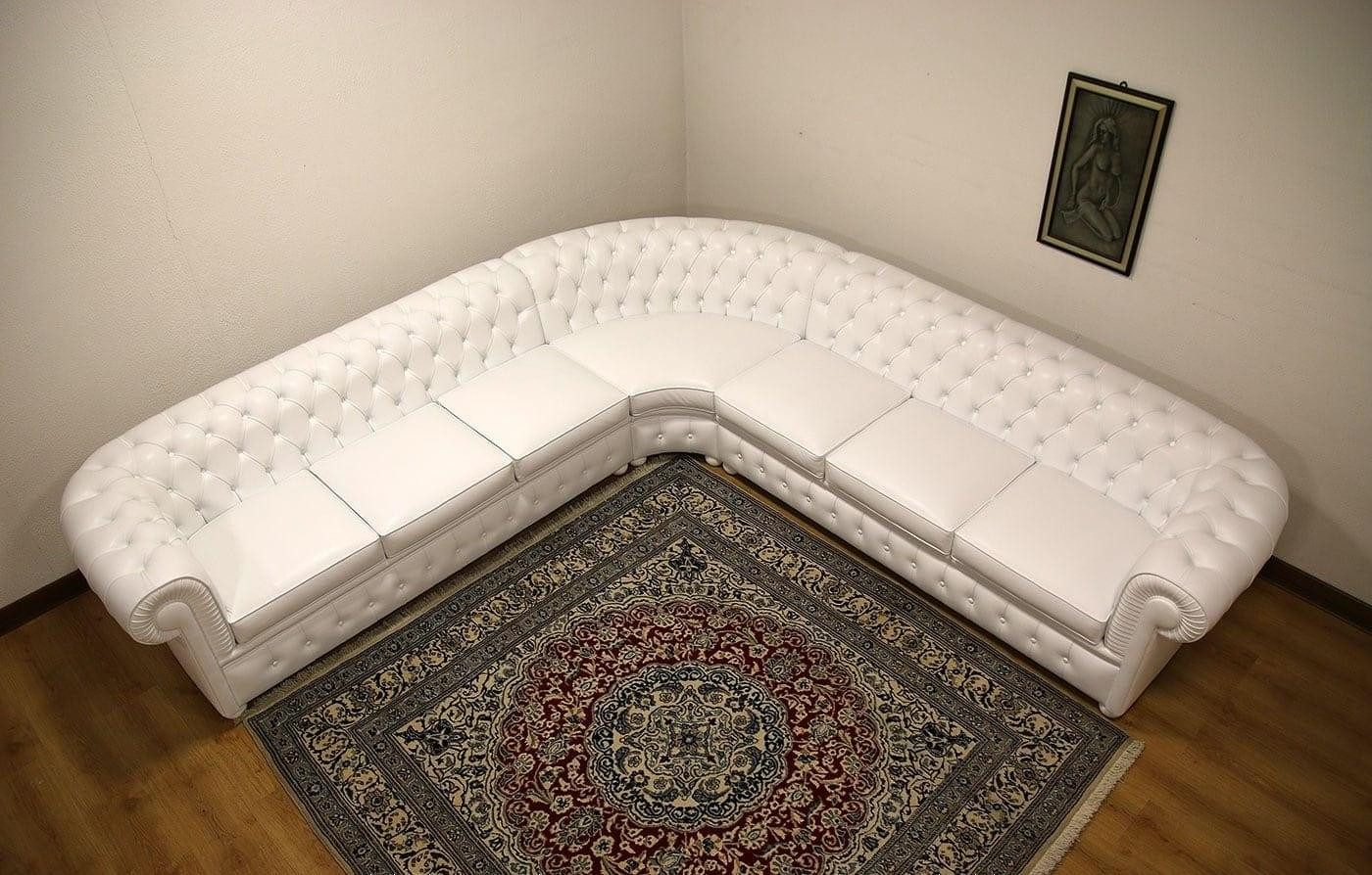 Xlmoebel Ecksofa Neues modernes Ledersofa im Design Chesterfield Ecksofa 3-E-3 Couch, Hergestellt in Europa