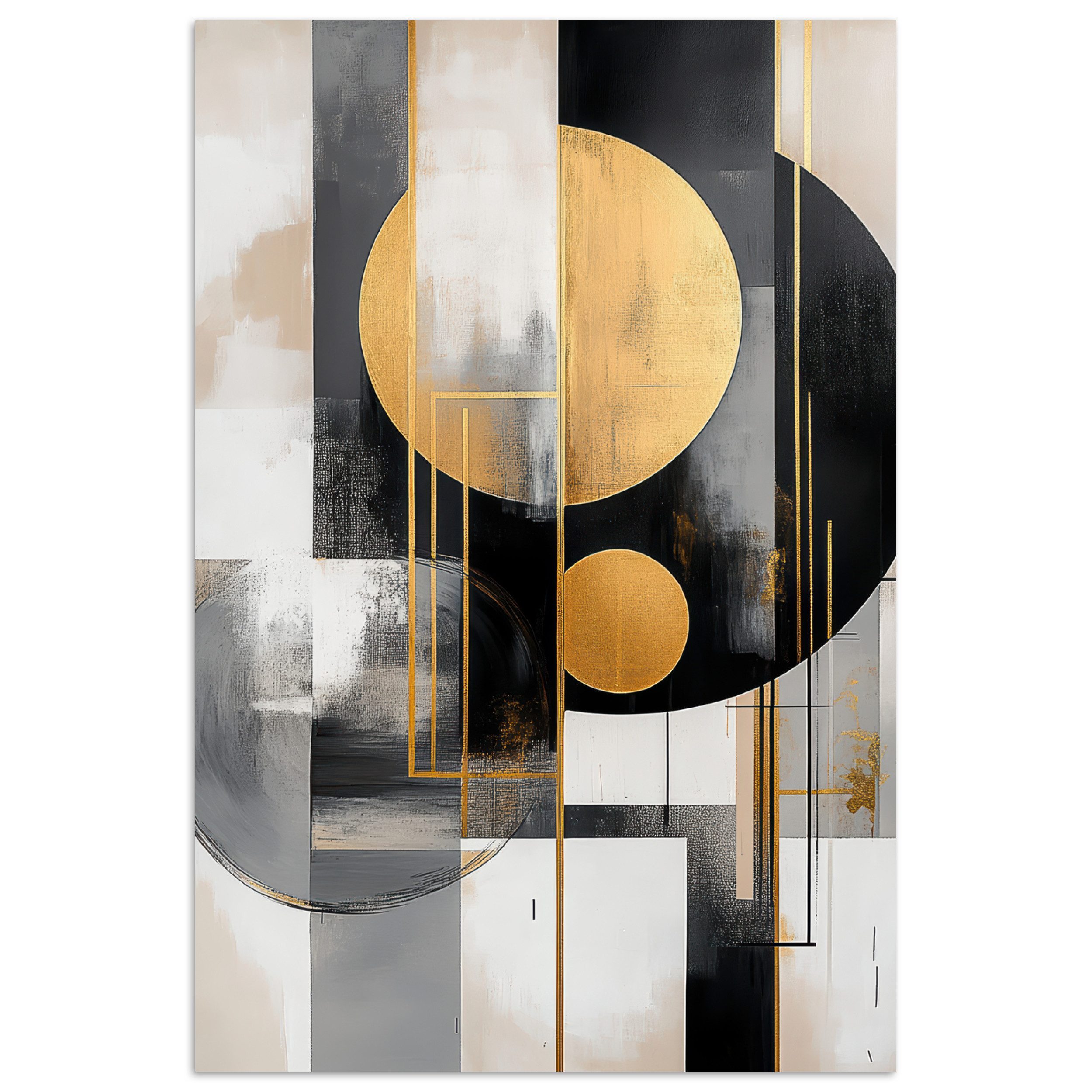 MuchoWow Poster Abstrakt - Gold - günstig online kaufen